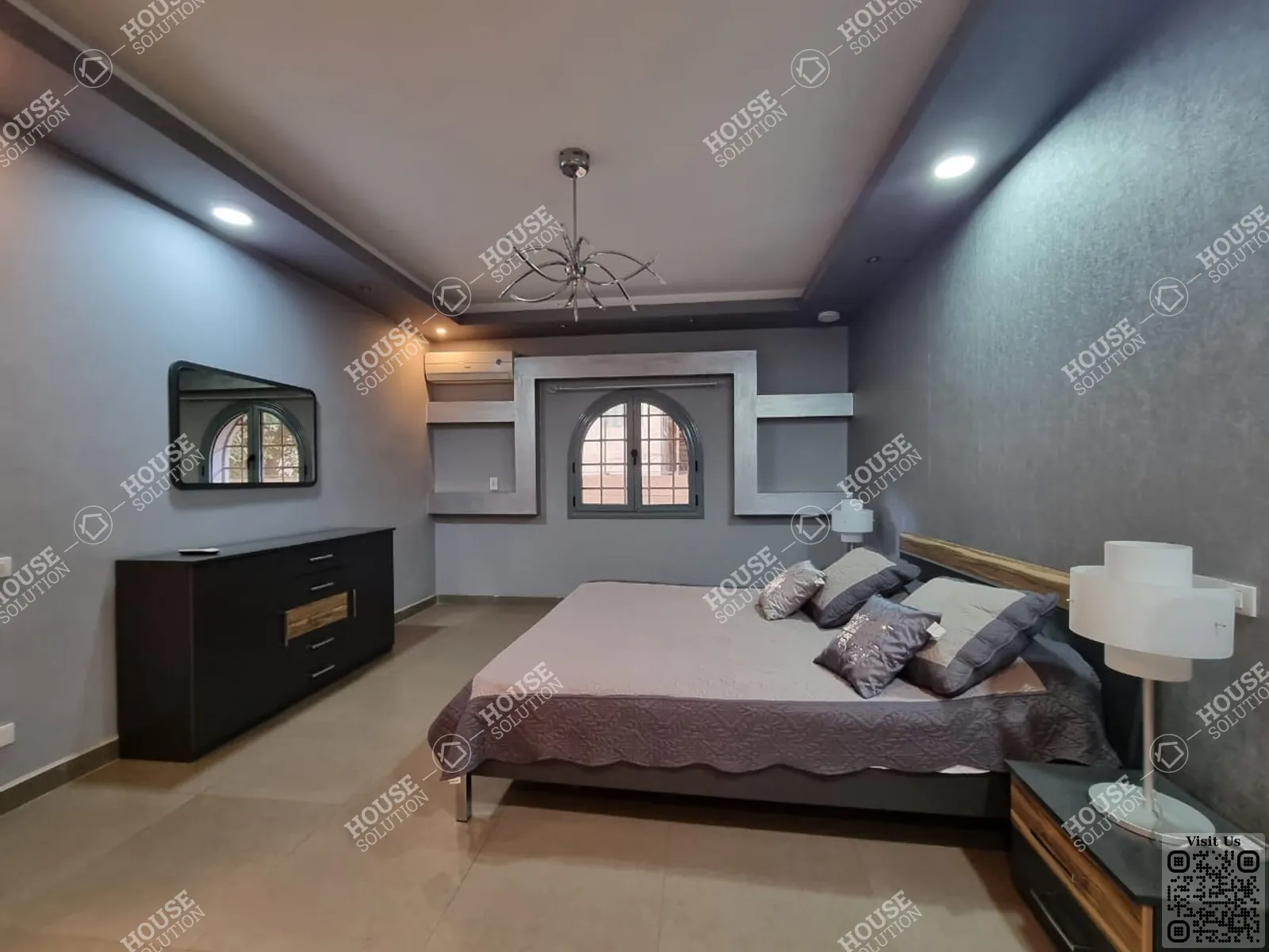 MASTER BEDROOM  @ Apartments For Rent In Maadi Maadi Sarayat Area: 180 m² consists of 3 Bedrooms 3 Bathrooms Modern furnished 5 stars #2503-0