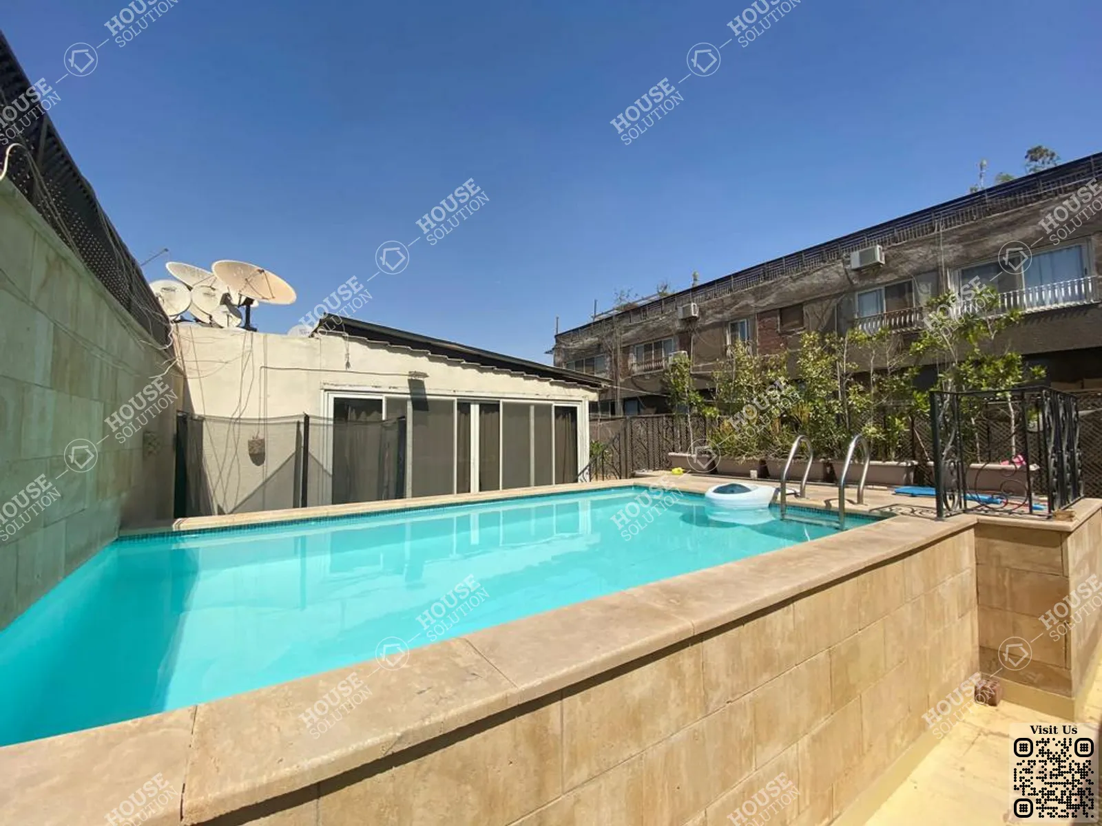 PRIVATE SWIMMING POOL  @ Penthouses For Rent In Maadi Maadi Sarayat Area: 400 m² consists of 4 Bedrooms 5 Bathrooms Semi furnished 5 stars #2534-2