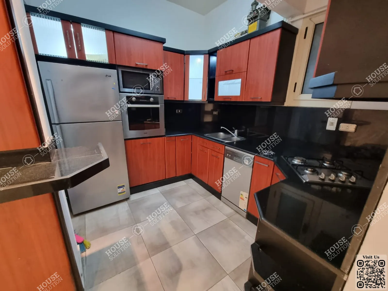 KITCHEN  @ Apartments For Rent In Maadi Maadi Sarayat Area: 150 m² consists of 3 Bedrooms 2 Bathrooms Modern furnished 5 stars #2543-1