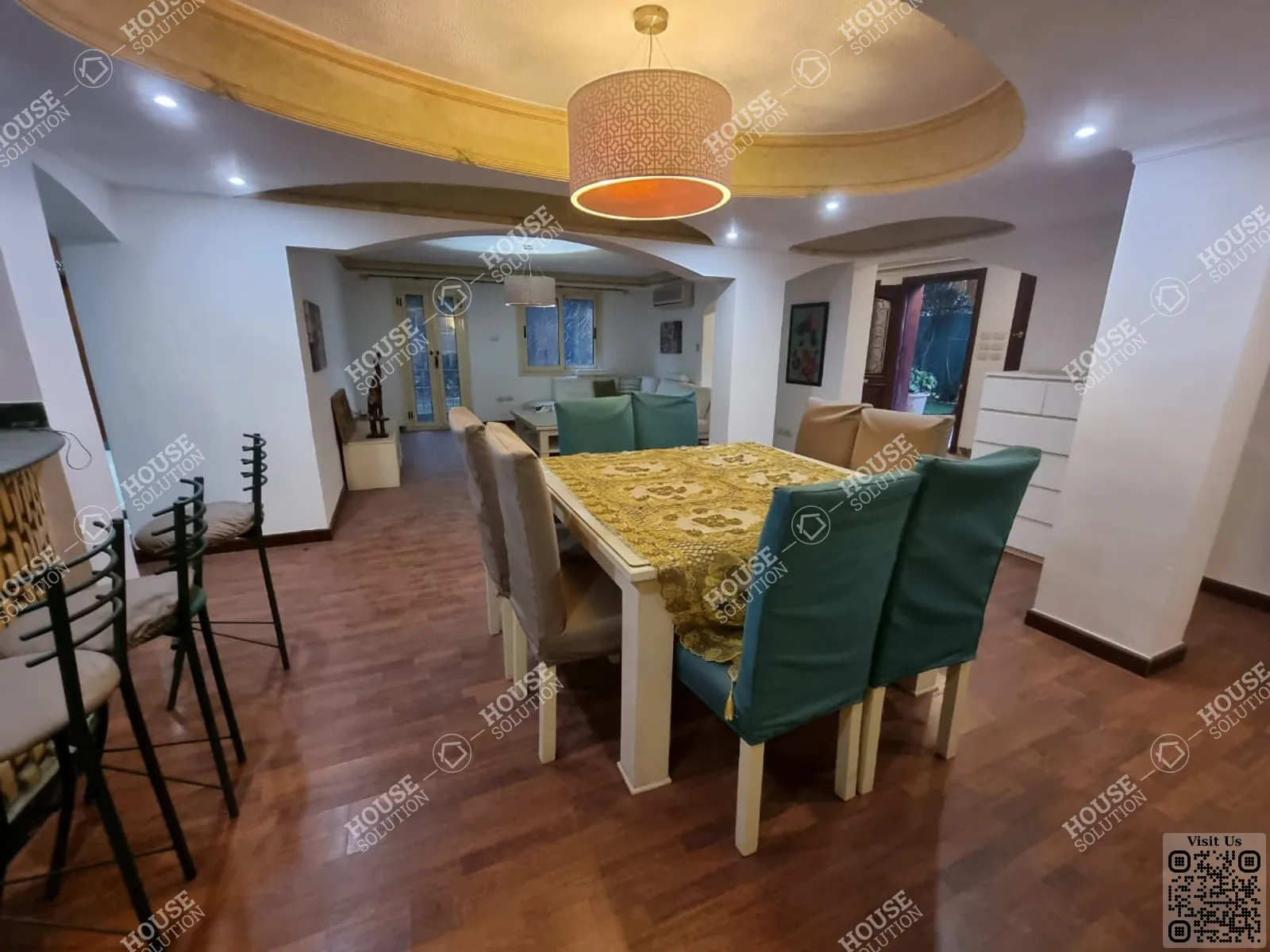 DINING AREA @ Ground Floors For Rent In Maadi Maadi Sarayat Area: 220 m² consists of 3 Bedrooms 3 Bathrooms Modern furnished 5 stars #2866-2