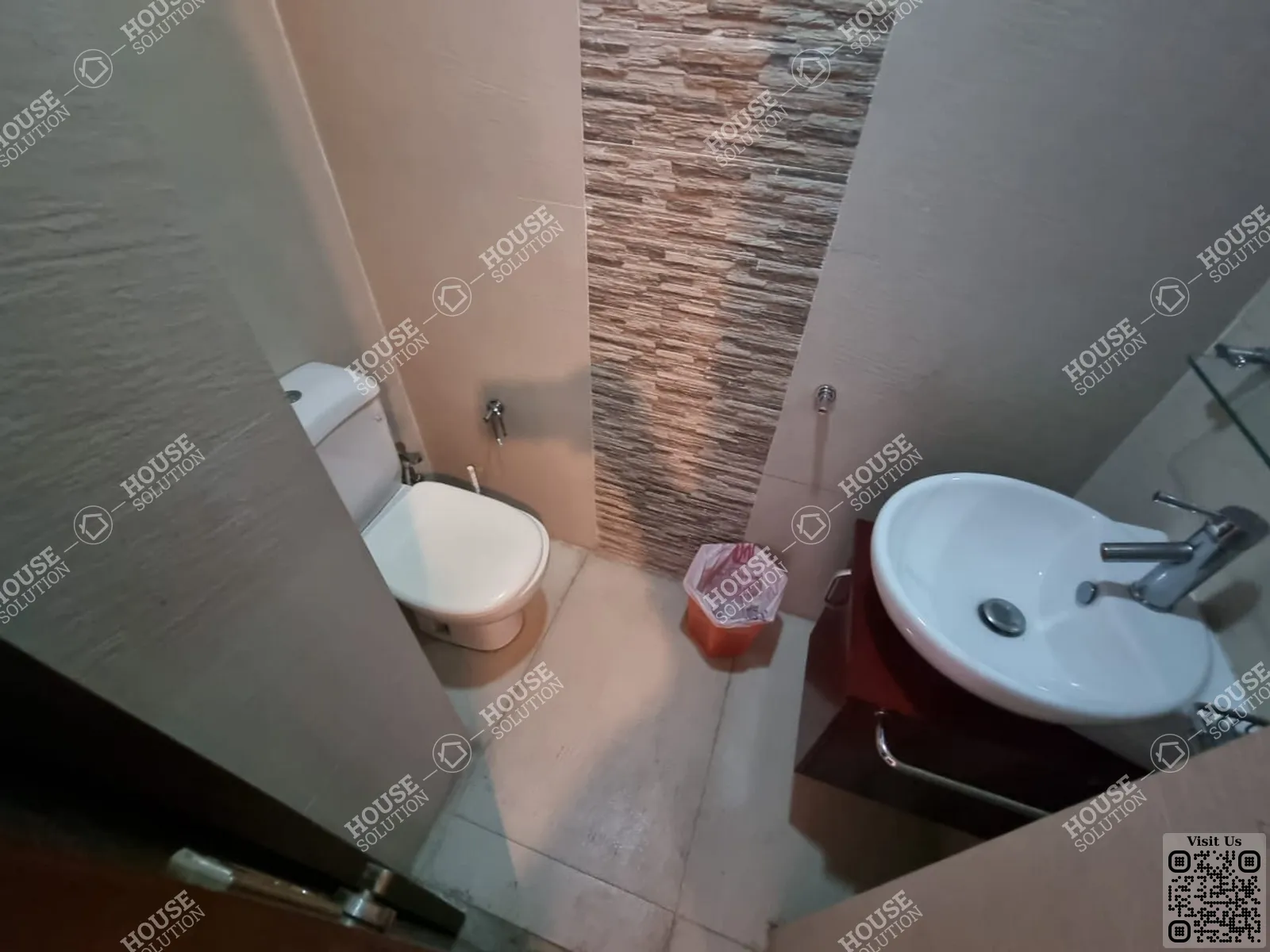 GUEST BATHROOM @ Apartments For Rent In Maadi Maadi Sarayat Area: 130 m² consists of 2 Bedrooms 3 Bathrooms Modern furnished 5 stars #2891-1
