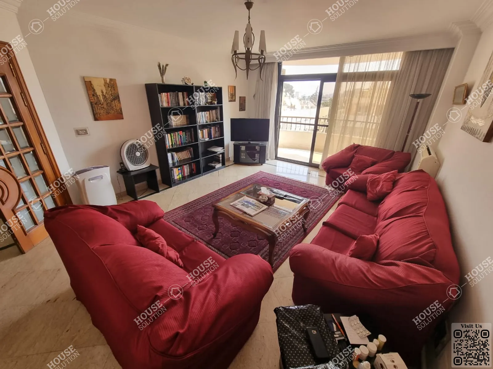 LIVING AREA  @ Apartments For Rent In Maadi Maadi Sarayat Area: 280 m² consists of 3 Bedrooms 2 Bathrooms Furnished 5 stars #3029-1