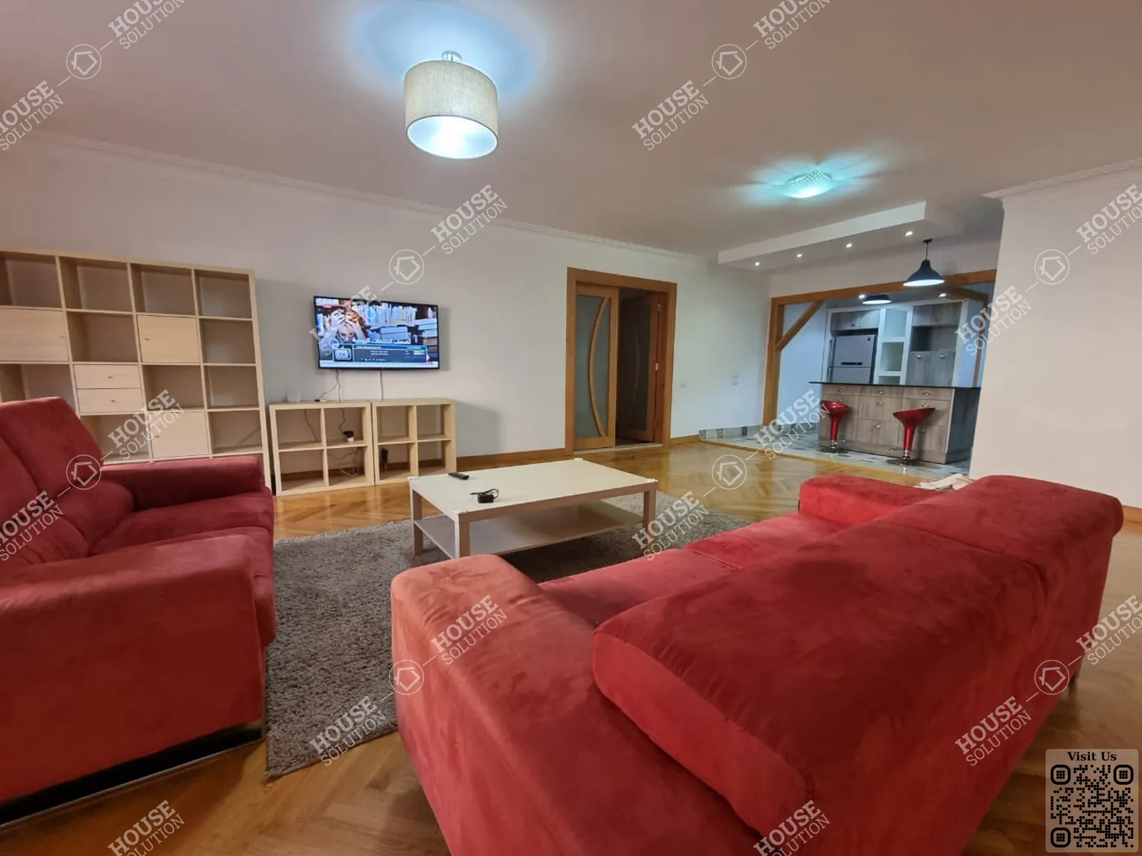 غرفة الاستقبال	 @ شقق للإيجار في المعادي سرايات المعادي مساحة: 225 م² تتكون من 3 غرفة 3 حمام مفروش مودرن 5 نجوم #3041-0