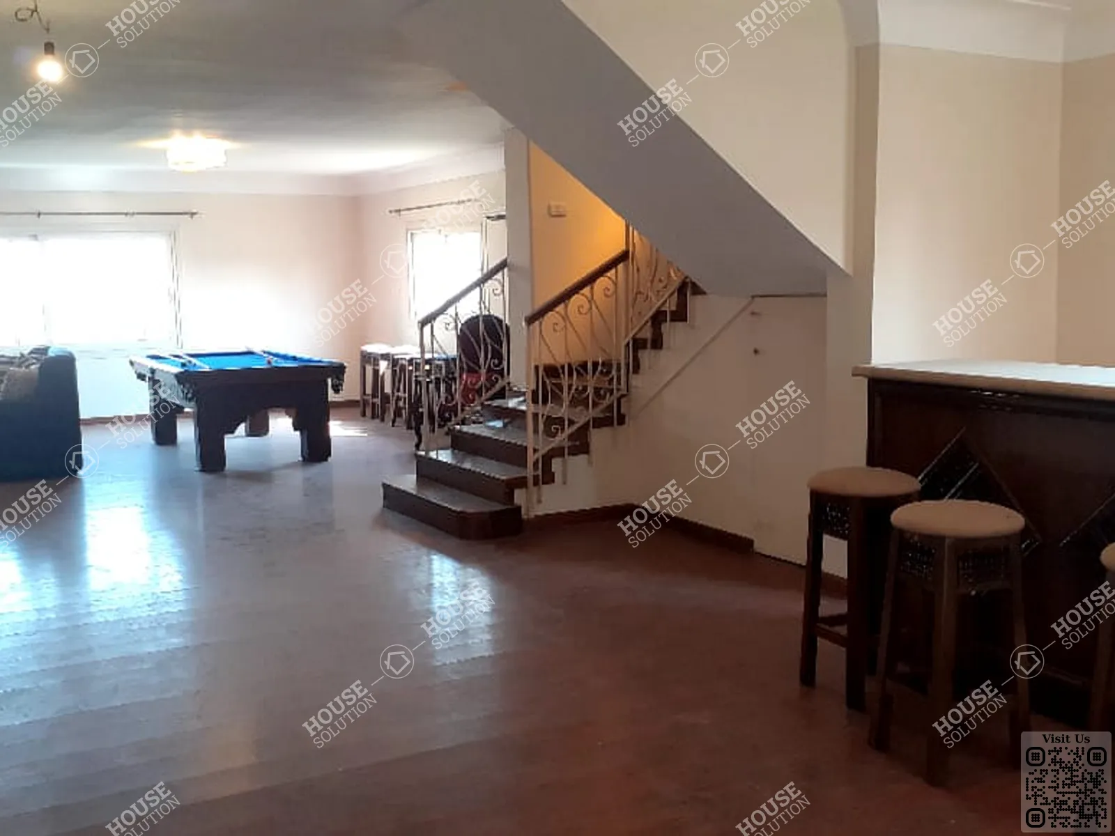 غرفة الاستقبال @ رووف للإيجار في المعادي سرايات المعادي مساحة: 320 م² تتكون من 4 غرفة 5 حمام مفروش 5 نجوم #3128-1