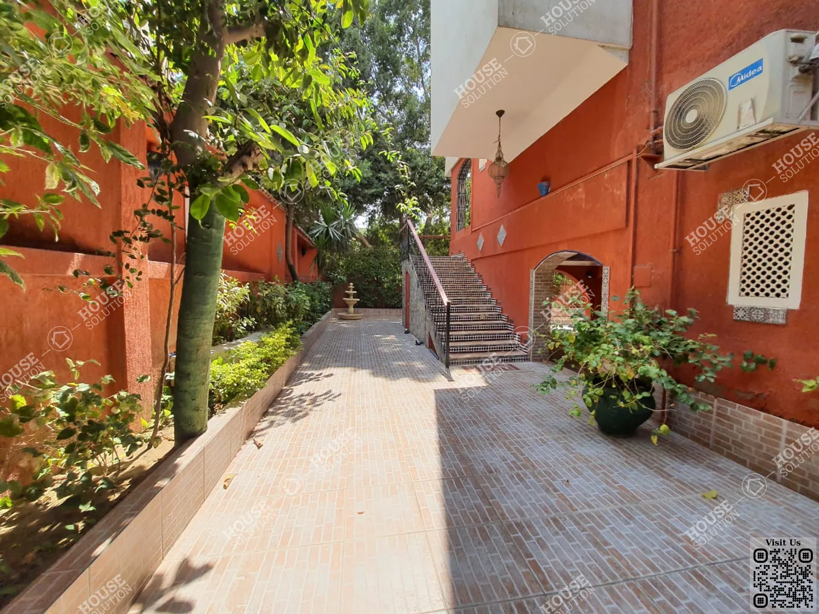 الدخول الخاص @ دور ارضي للإيجار في المعادي سرايات المعادي مساحة: 400 م² تتكون من 4 غرفة 3 حمام مفروش مودرن 5 نجوم #3266-0