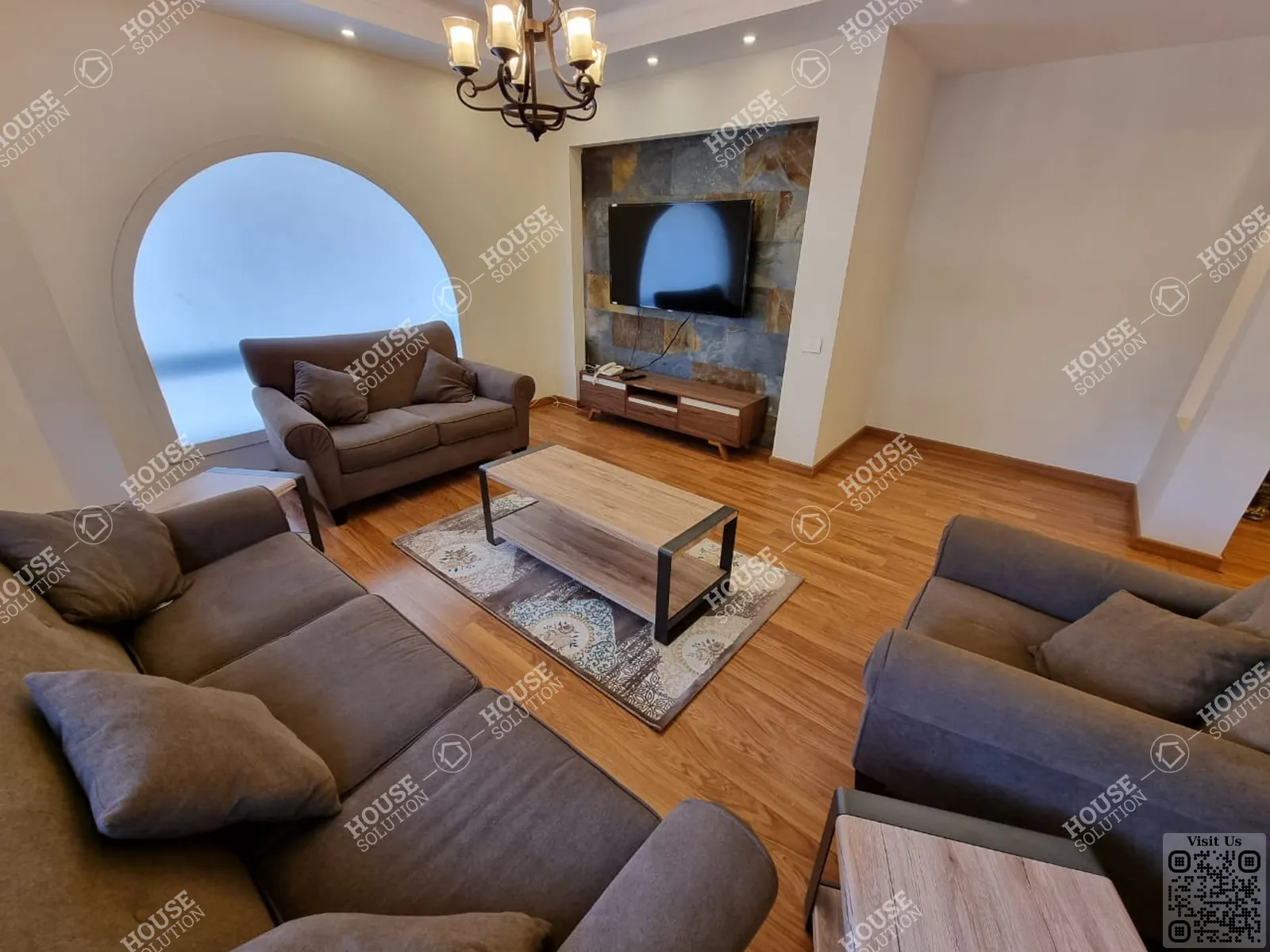 LIVING AREA  @ Ground Floors For Rent In Maadi Maadi Sarayat Area: 300 m² consists of 3 Bedrooms 3 Bathrooms Modern furnished 5 stars #3307-2