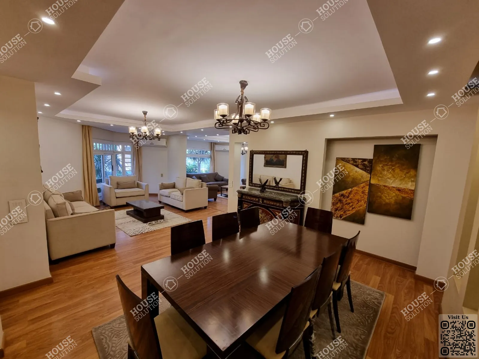 RECEPTION  @ Ground Floors For Rent In Maadi Maadi Sarayat Area: 300 m² consists of 3 Bedrooms 3 Bathrooms Modern furnished 5 stars #3307-0