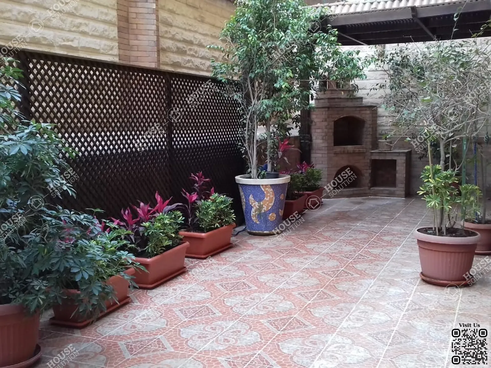 TERRACE  @ Ground Floors For Rent In Maadi Maadi Sarayat Area: 400 m² consists of 4 Bedrooms 5 Bathrooms Furnished 5 stars #3379-2