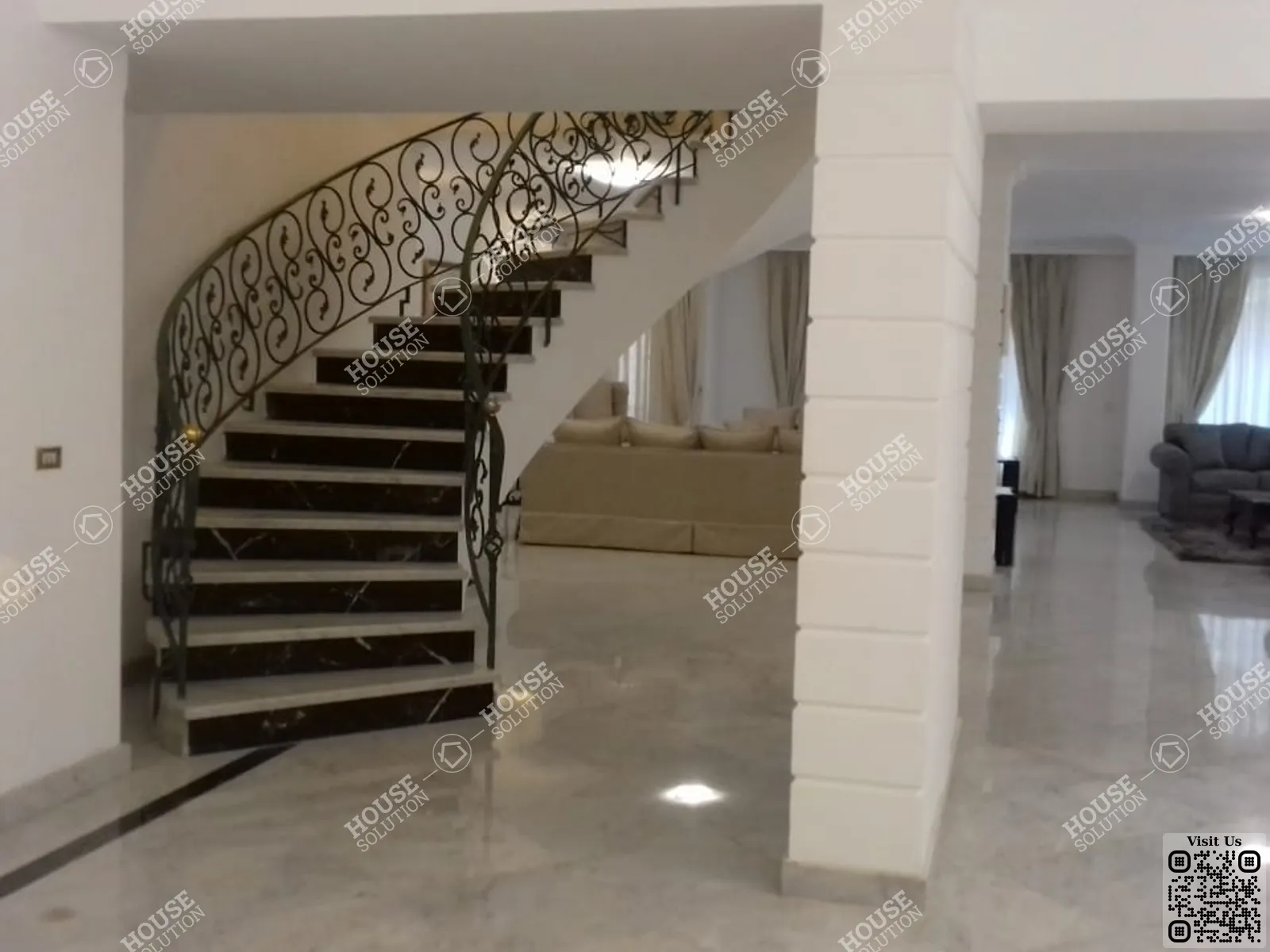 RECEPTION  @ Ground Floors For Rent In Maadi Maadi Sarayat Area: 400 m² consists of 4 Bedrooms 5 Bathrooms Furnished 5 stars #3379-0