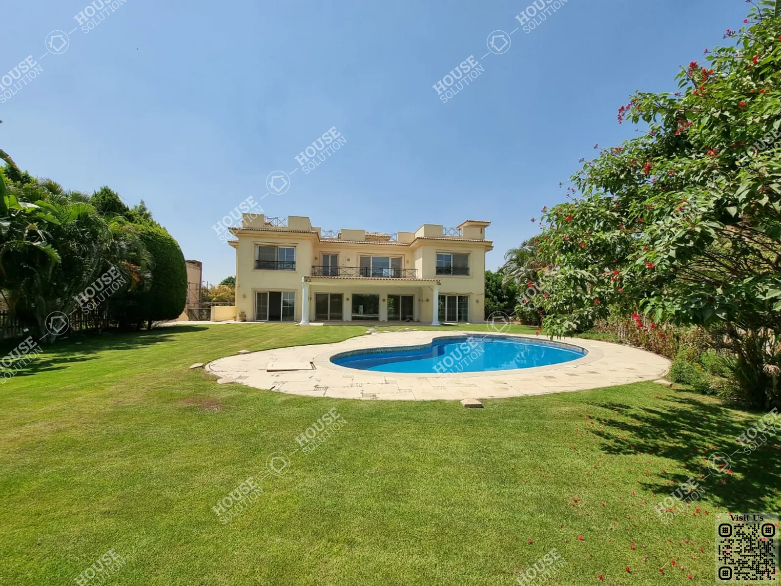 OUTSIDE VIEW  @ Villas For Rent In Katameya katameya Heights Area: 1300 m² consists of 7 Bedrooms 8 Bathrooms Semi furnished 5 stars #3426-0