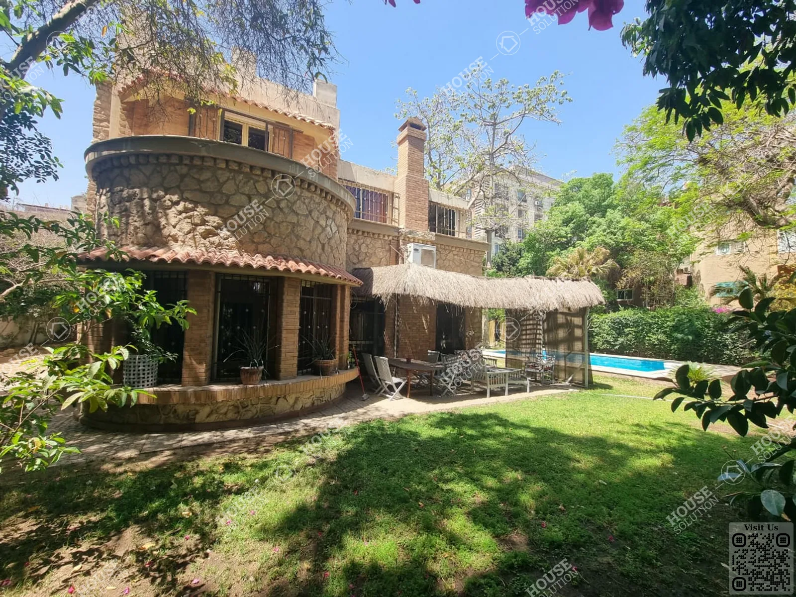 OUTSIDE VIEW  @ Villas For Rent In Maadi Maadi Sarayat Area: 1050 m² consists of 5 Bedrooms 4 Bathrooms Semi furnished 5 stars #3589-0