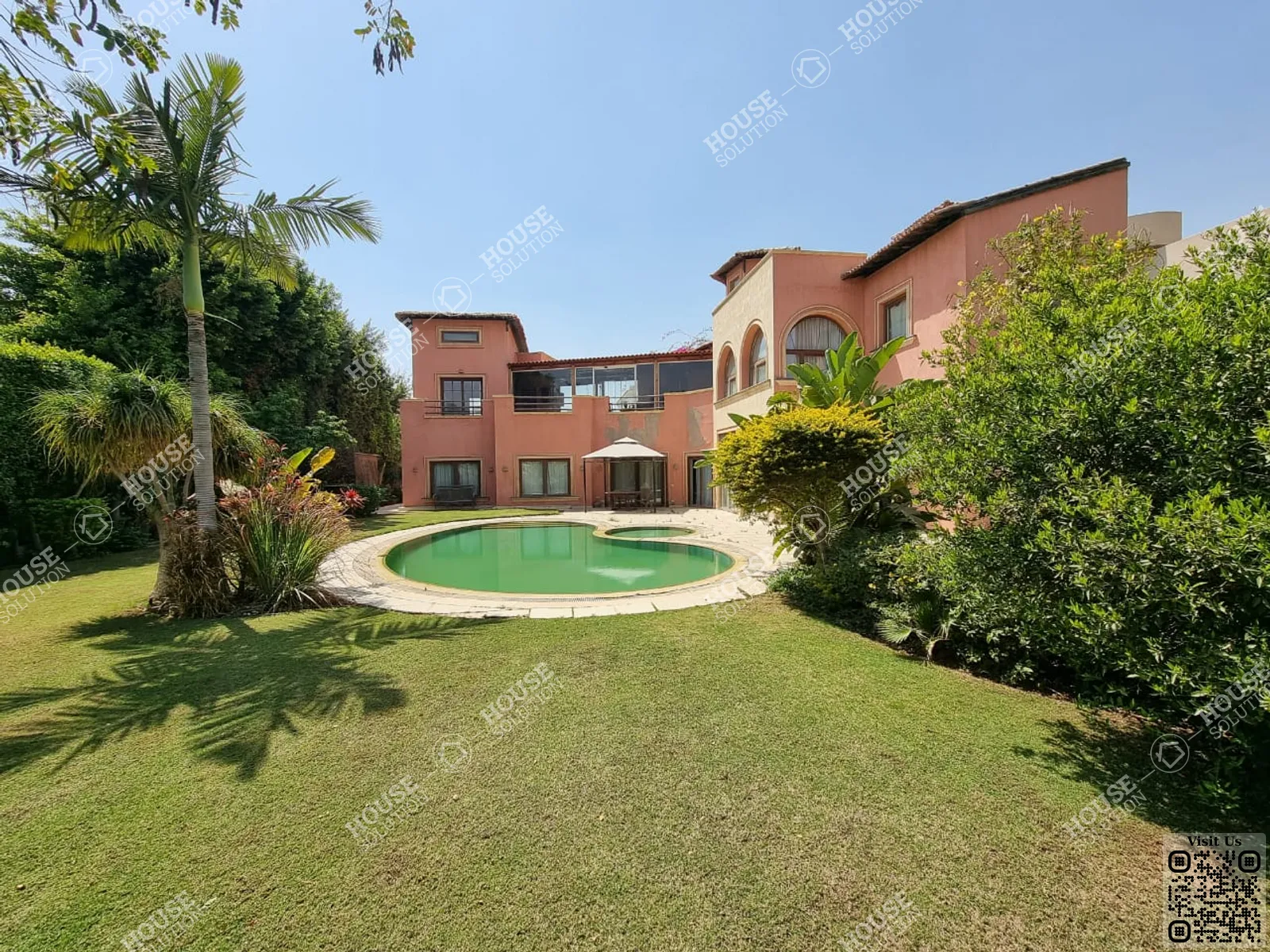 PRIVATE SWIMMING POOL  @ Villas For Rent In Katameya katameya Heights Area: 600 m² consists of 5 Bedrooms 4 Bathrooms Semi furnished 5 stars #3590-0