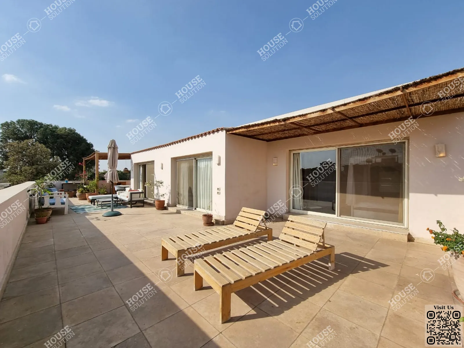 مصطبة	 @ رووف للإيجار في المعادي سرايات المعادي مساحة: 450 م² تتكون من 3 غرفة 3 حمام مفروش مودرن 5 نجوم #3611-1