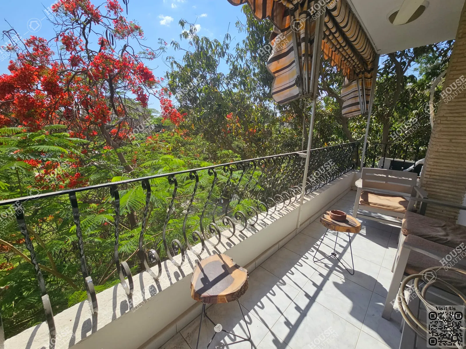 BALCONY @ Apartments For Rent In Maadi Maadi Sarayat Area: 220 m² consists of 4 Bedrooms 3 Bathrooms Furnished 5 stars #3838-1
