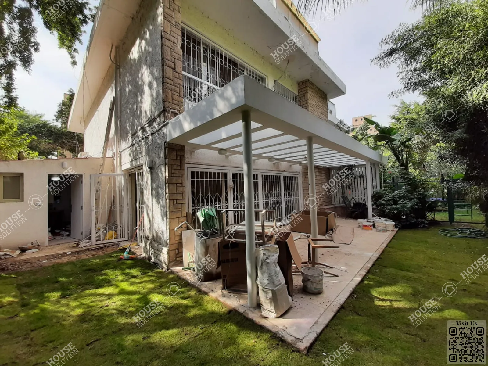 اطلالة خارجية @ فيلات للإيجار في المعادي دجله المعادي مساحة: 1050 م² تتكون من 3 غرفة 4 حمام نصف مفروش 5 نجوم #3858-0