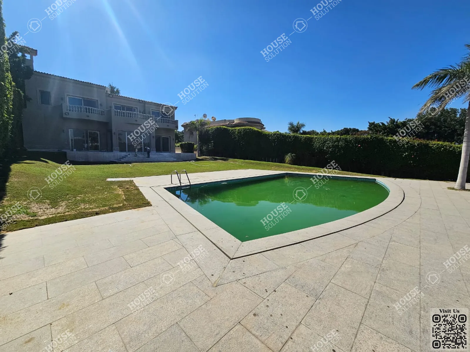 OUTSIDE VIEW  @ Villas For Rent In Katameya katameya Heights Area: 1300 m² consists of 6 Bedrooms 6 Bathrooms Semi furnished 5 stars #3942-0