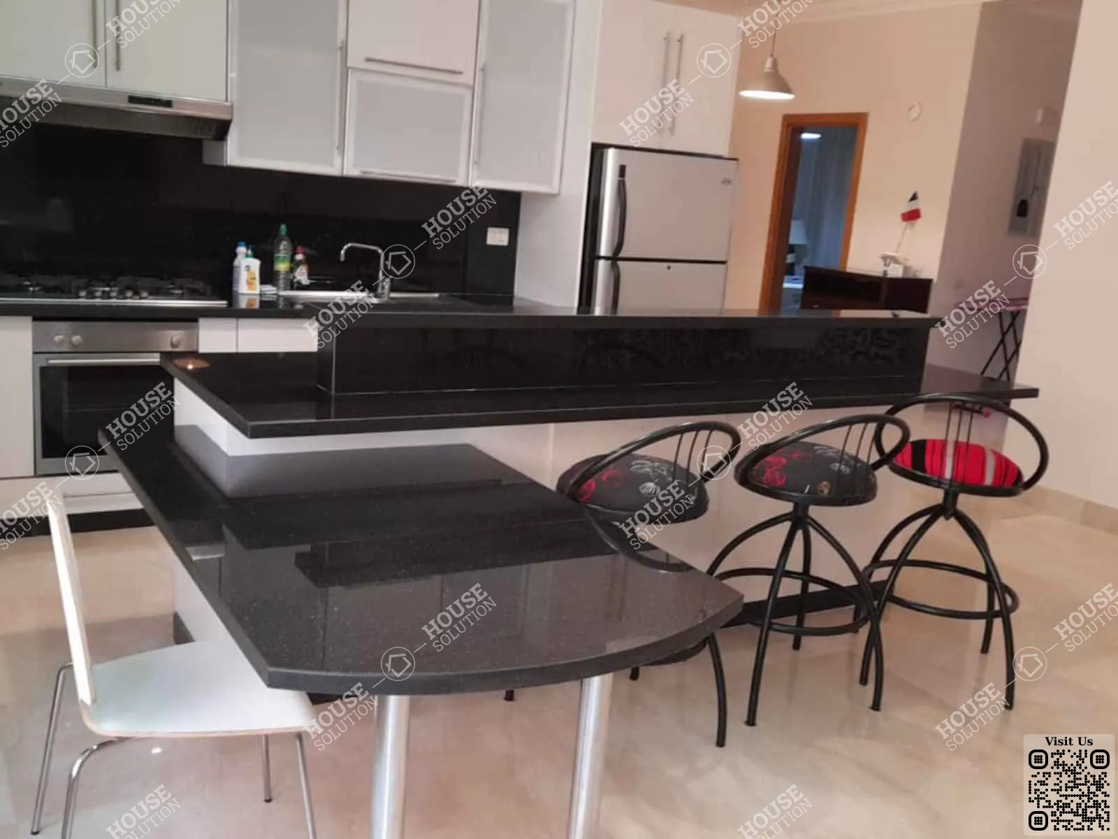 KITCHEN @ Apartments For Rent In Maadi Maadi Sarayat Area: 200 m² consists of 3 Bedrooms 4 Bathrooms Modern furnished 5 stars #4007-1