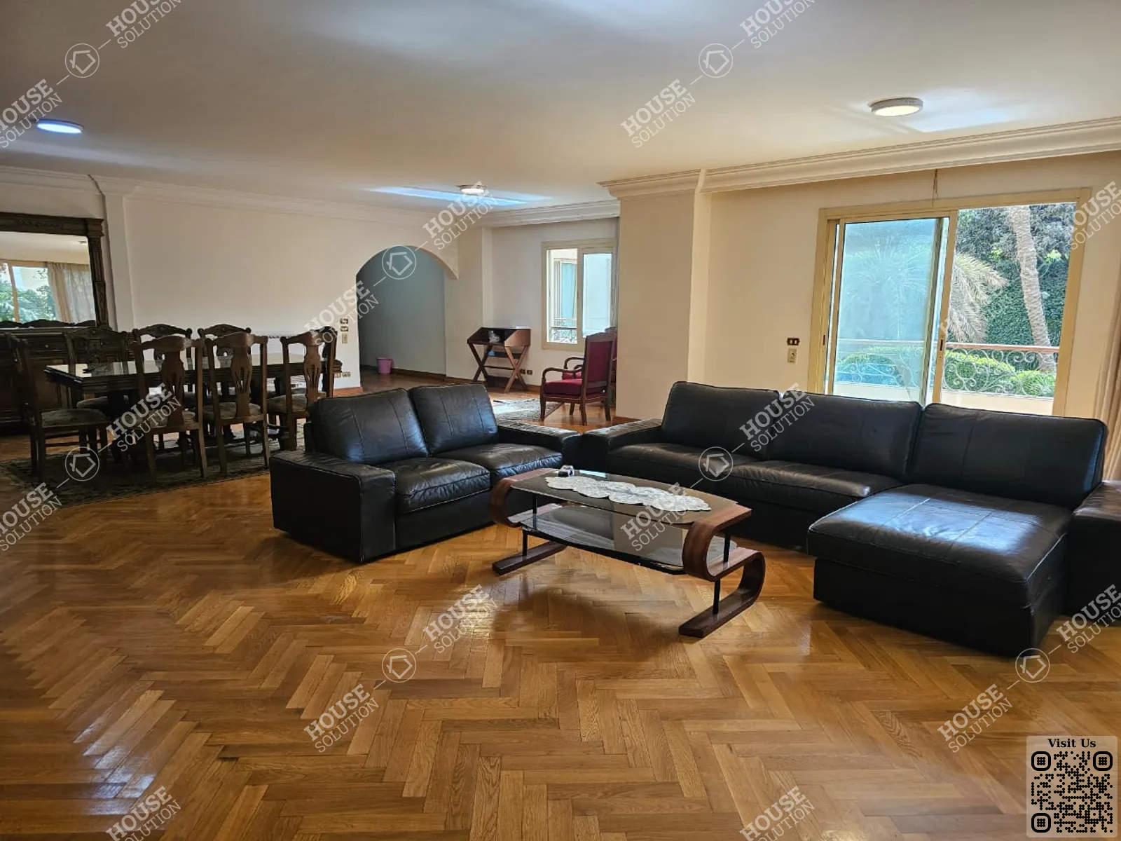 غرفة الاستقبال @ شقق للإيجار في المعادي سرايات المعادي مساحة: 360 م² تتكون من 4 غرفة 4 حمام مفروش 5 نجوم #4015-0