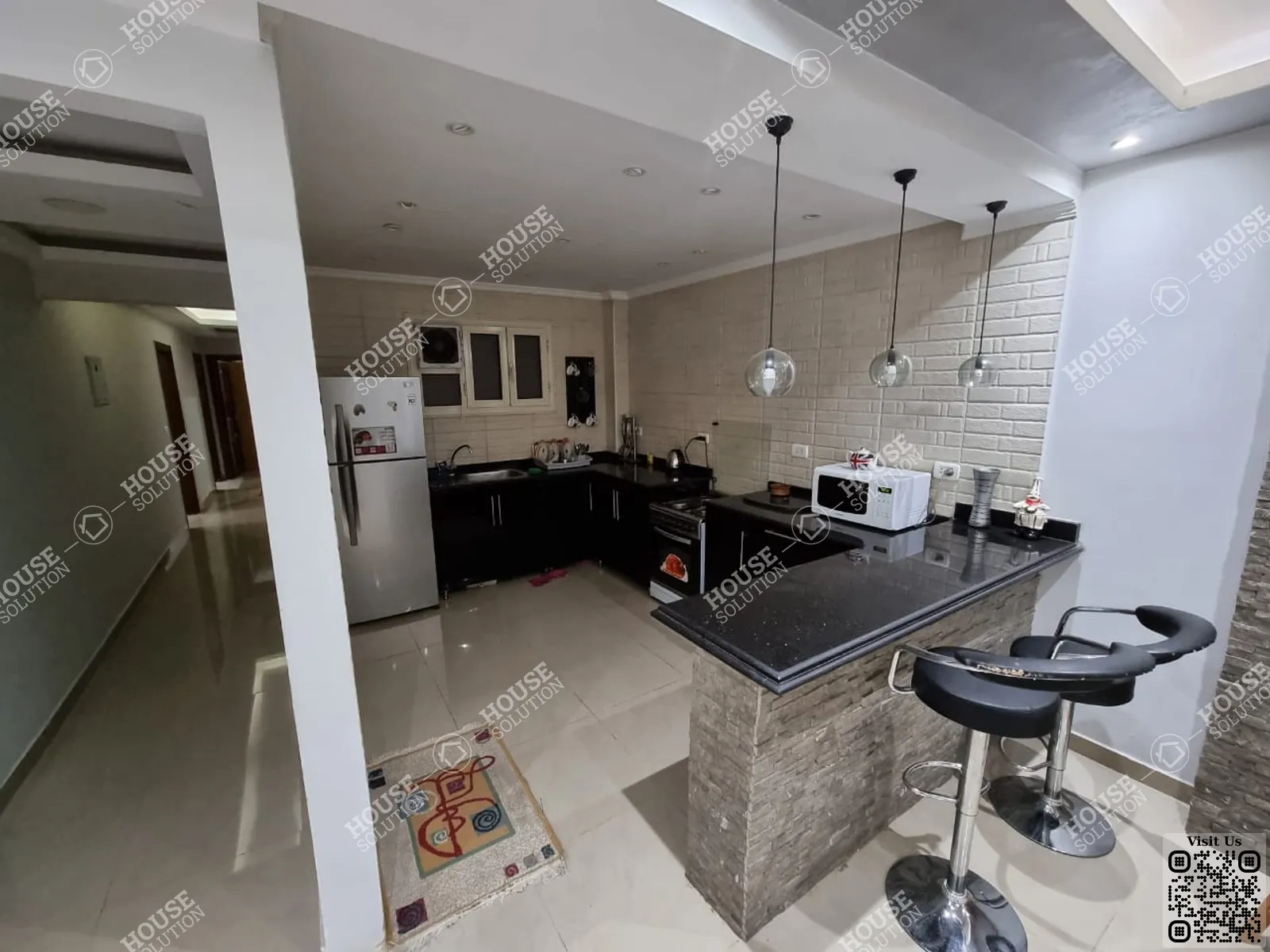 KITCHEN @ Ground Floors For Rent In Maadi Maadi Degla Area: 180 m² consists of 3 Bedrooms 2 Bathrooms Modern furnished 5 stars #4033-1