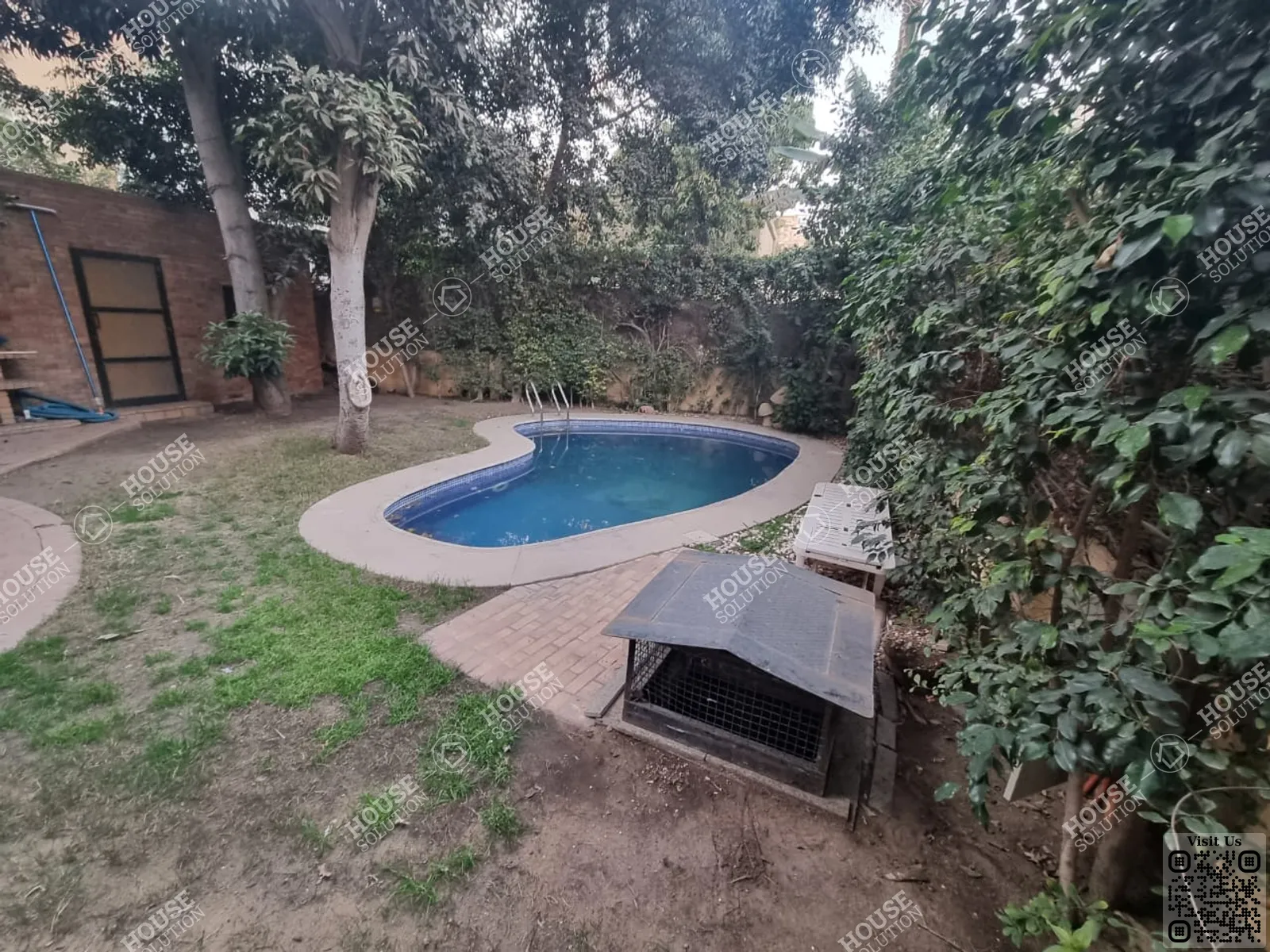 PRIVATE SWIMMING POOL  @ Villas For Rent In Maadi Maadi Degla Area: 450 m² consists of 3 Bedrooms 4 Bathrooms Semi furnished 4 stars #4035-1