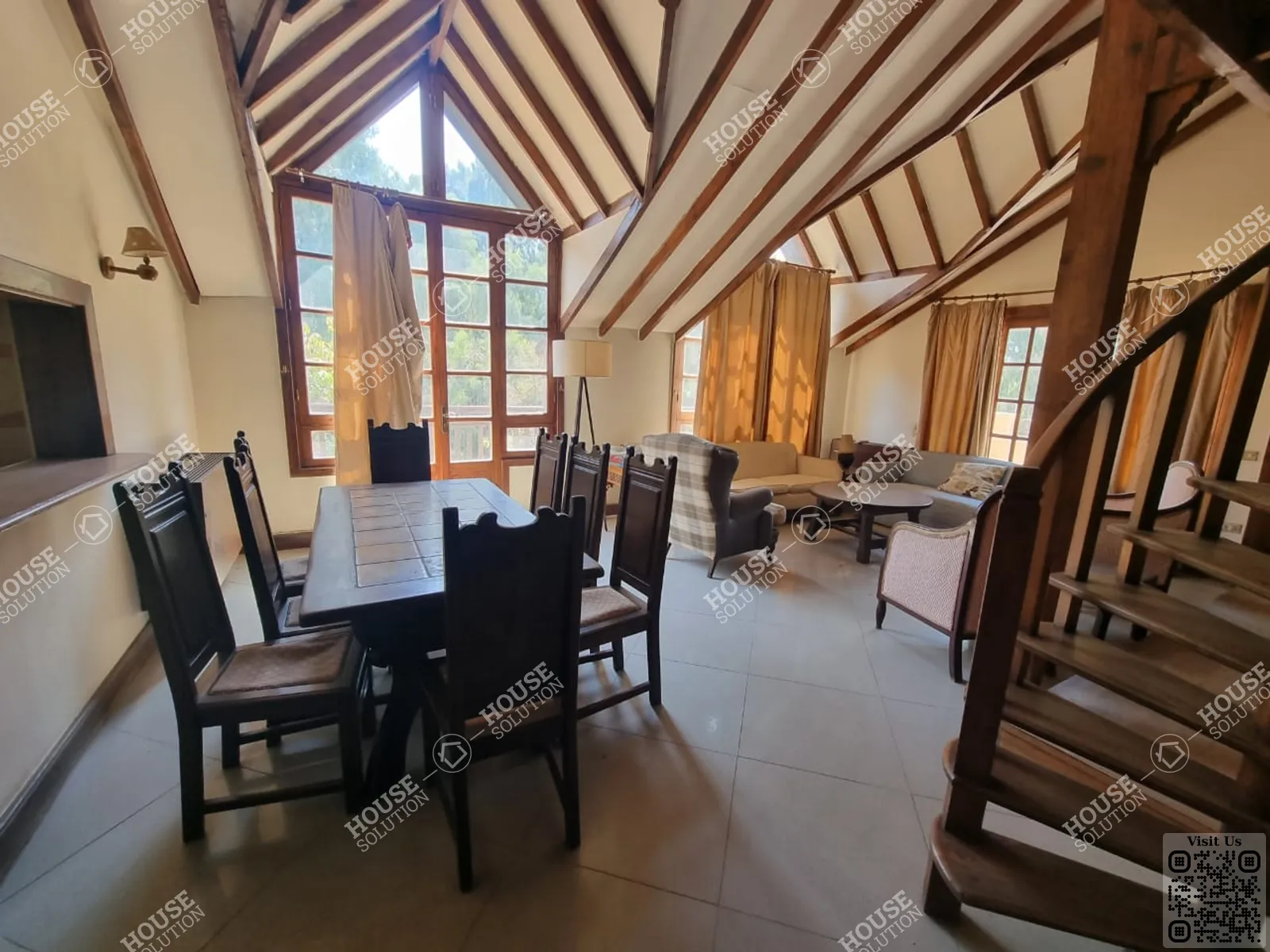 LIVING AREA  @ Penthouses For Rent In Maadi Maadi Sarayat Area: 340 m² consists of 3 Bedrooms 3 Bathrooms Furnished 5 stars #4212-0