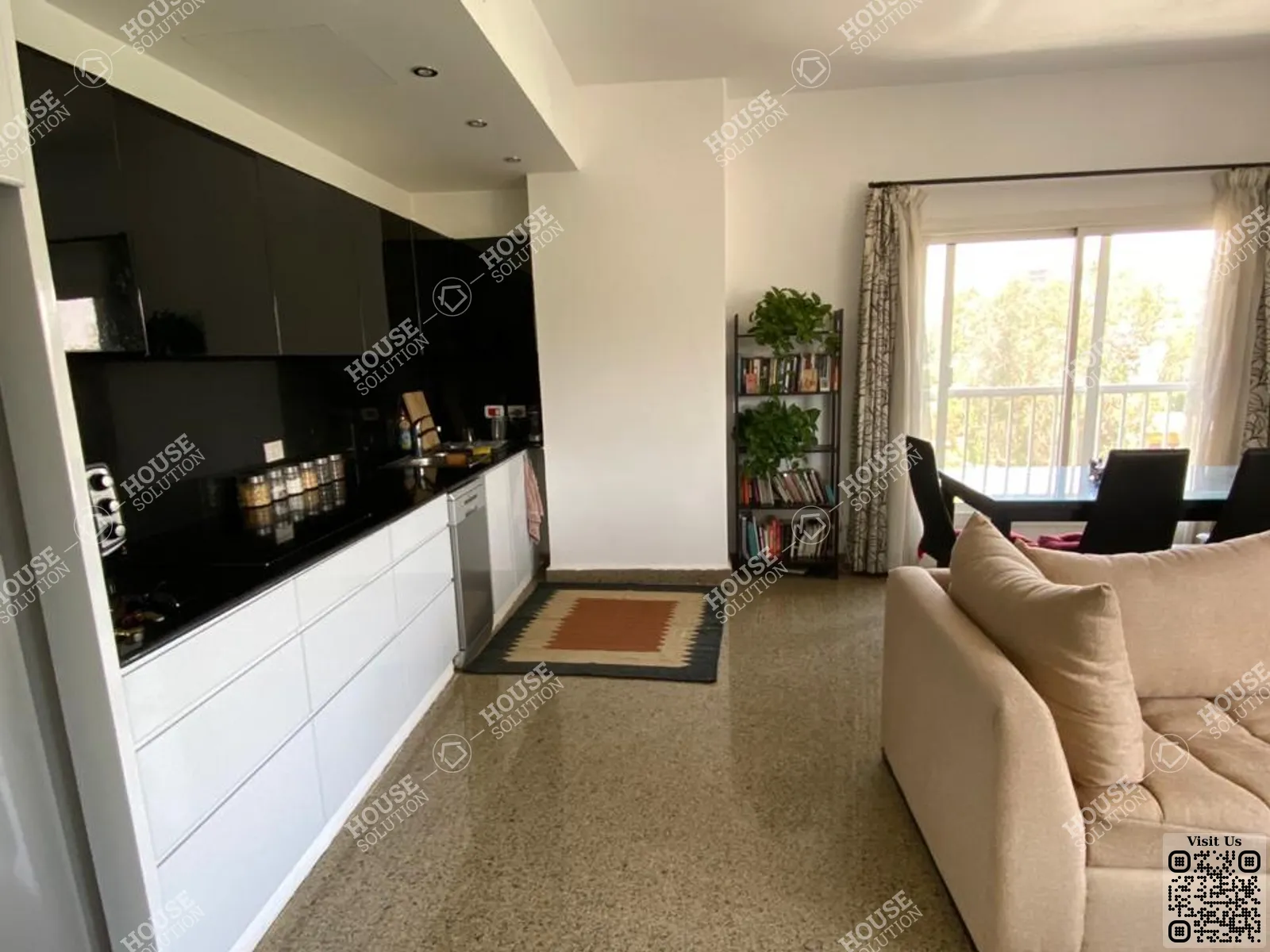 KITCHEN  @ Studios For Rent In Maadi Maadi Sarayat Area: 80 m² consists of 1 Bedrooms 1 Bathrooms Modern furnished 5 stars #4223-2