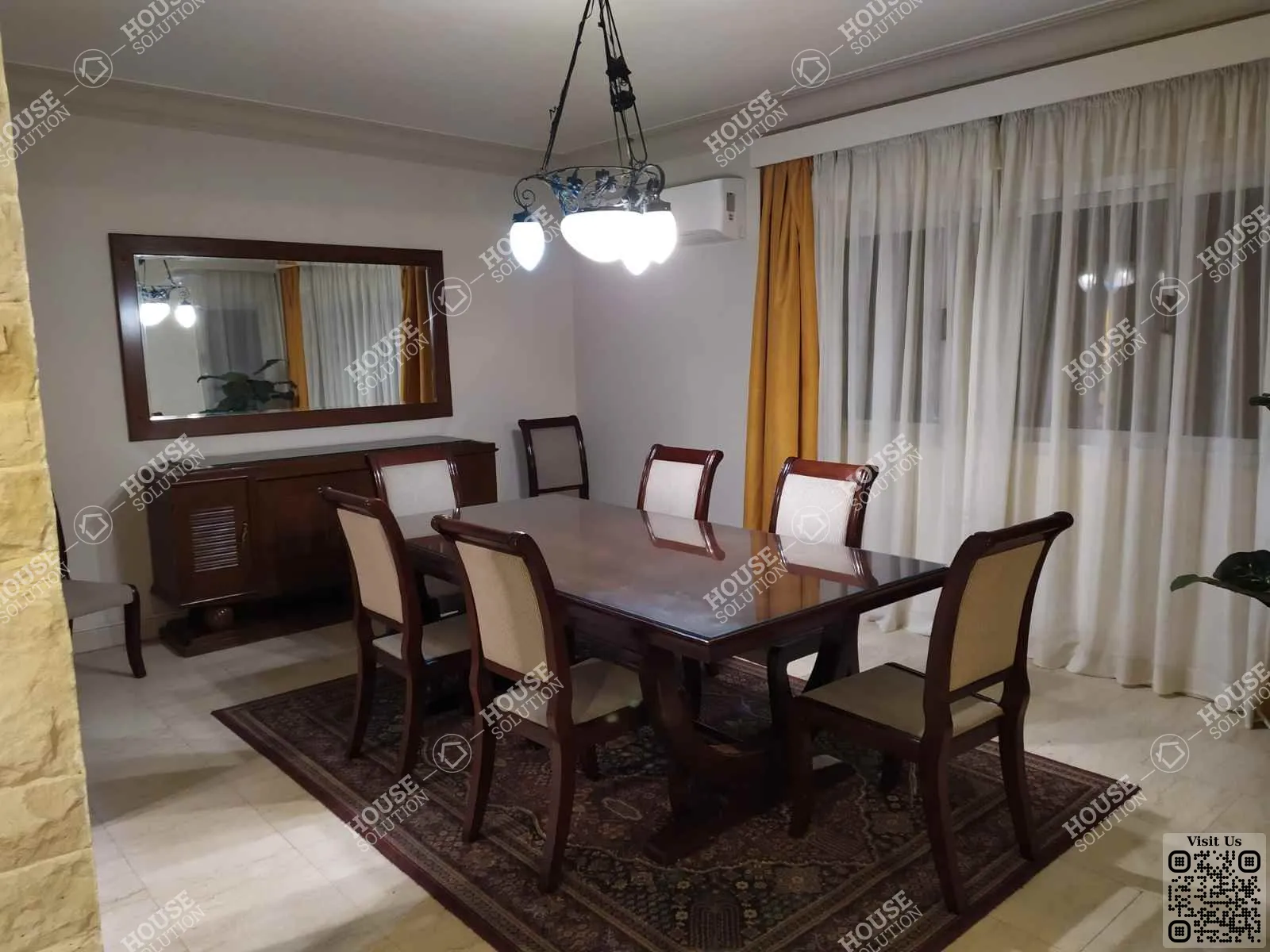 DINING AREA @ Apartments For Rent In Maadi Maadi Sarayat Area: 185 m² consists of 3 Bedrooms 2 Bathrooms Furnished 5 stars #4230-1