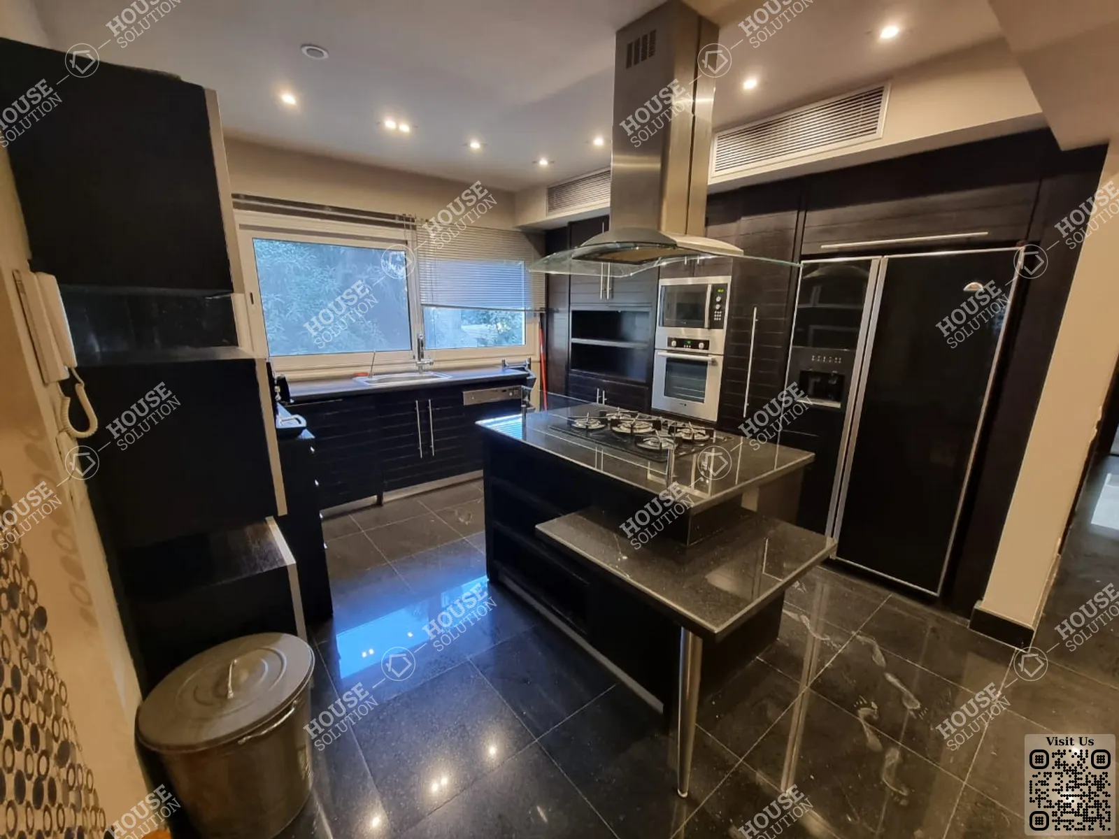 KITCHEN  @ Apartments For Rent In Maadi Maadi Sarayat Area: 200 m² consists of 3 Bedrooms 3 Bathrooms Modern furnished 5 stars #4237-1