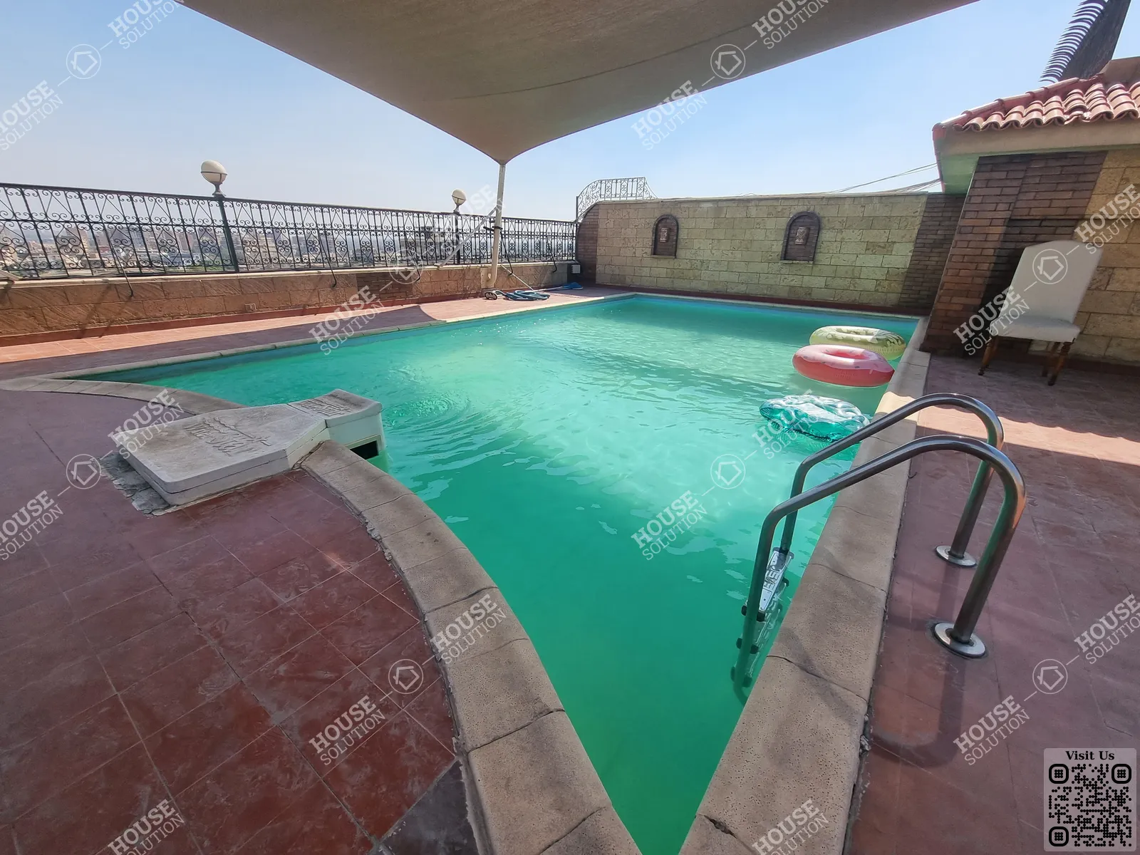 PRIVATE SWIMMING POOL @ Penthouses For Rent In Maadi Maadi Degla Area: 450 m² consists of 4 Bedrooms 4 Bathrooms Semi furnished 5 stars #4248-0