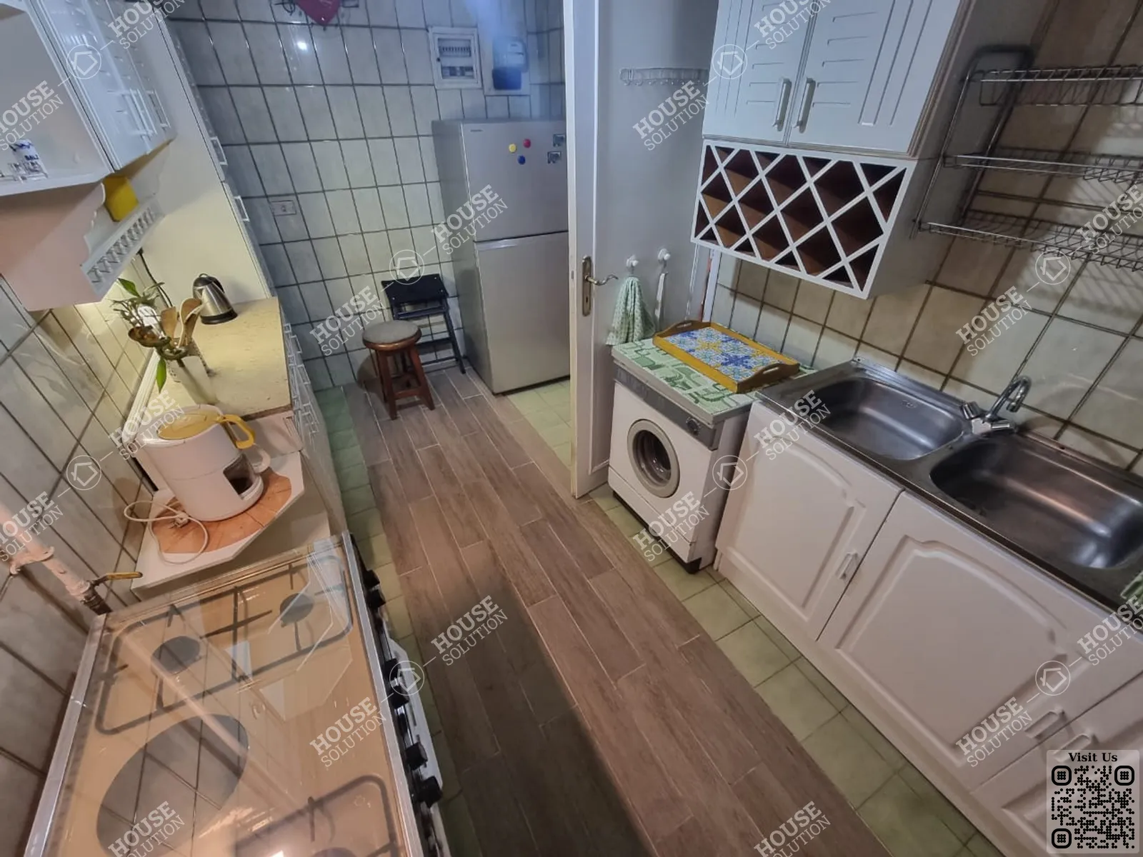 KITCHEN  @ Apartments For Rent In Maadi Maadi Sarayat Area: 120 m² consists of 2 Bedrooms 2 Bathrooms Modern furnished 5 stars #4392-1