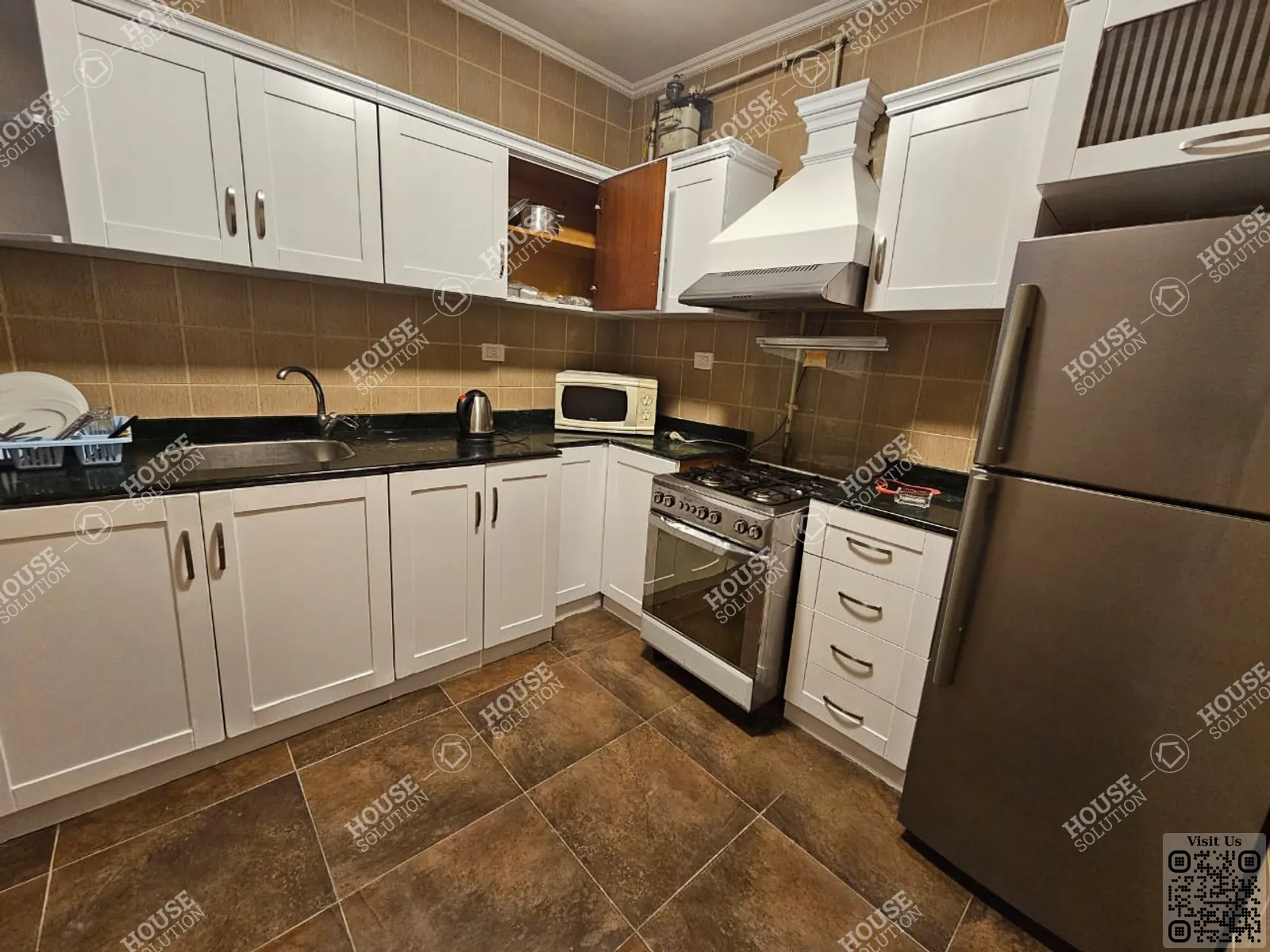 KITCHEN  @ Ground Floors For Rent In Maadi Maadi Degla Area: 110 m² consists of 2 Bedrooms 2 Bathrooms Modern furnished 5 stars #4421-2