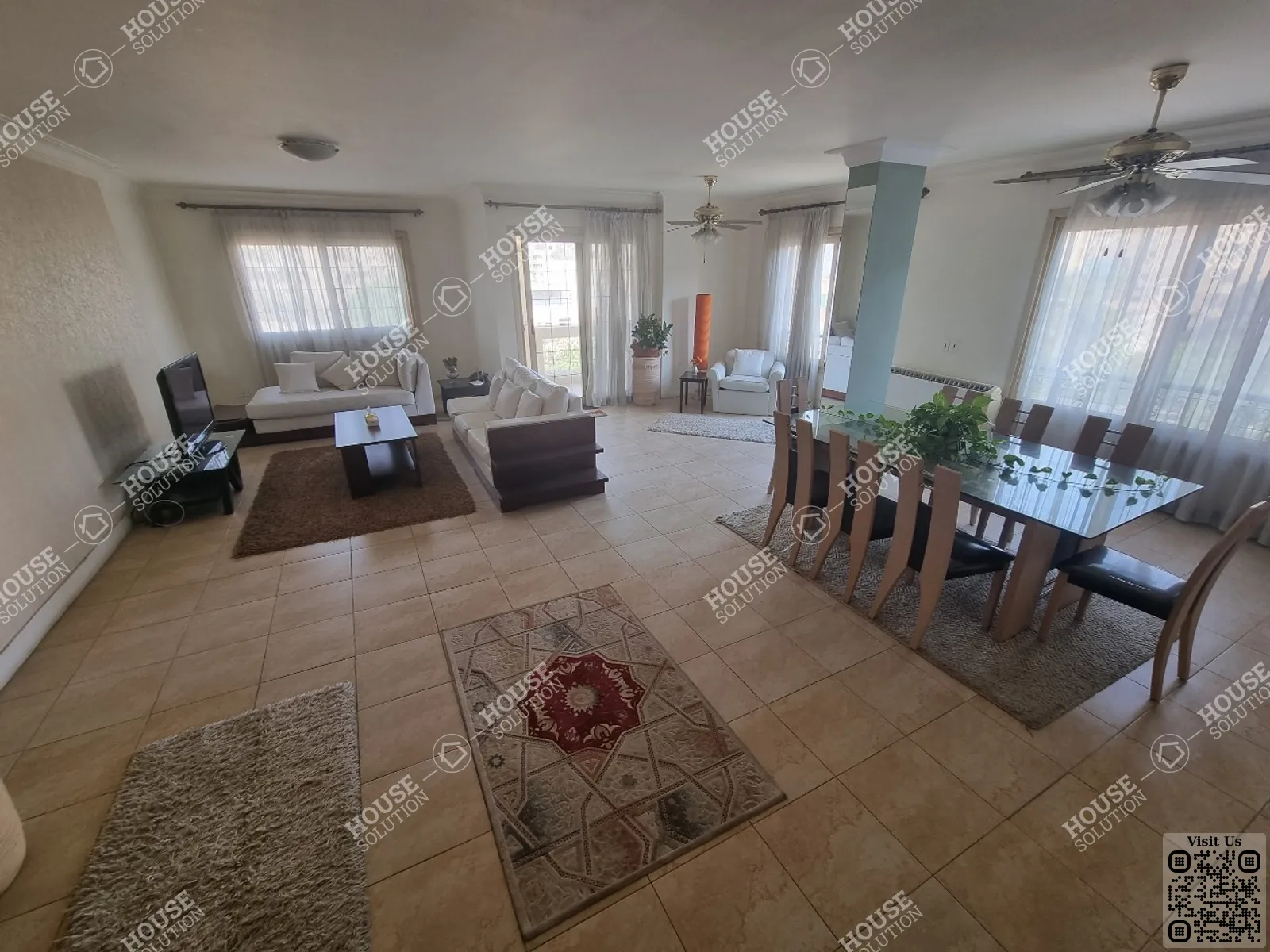 غرفة الاستقبال @ شقق للإيجار في المعادي دجله المعادي مساحة: 180 م² تتكون من 3 غرفة 2 حمام مفروش مودرن 5 نجوم #4432-0