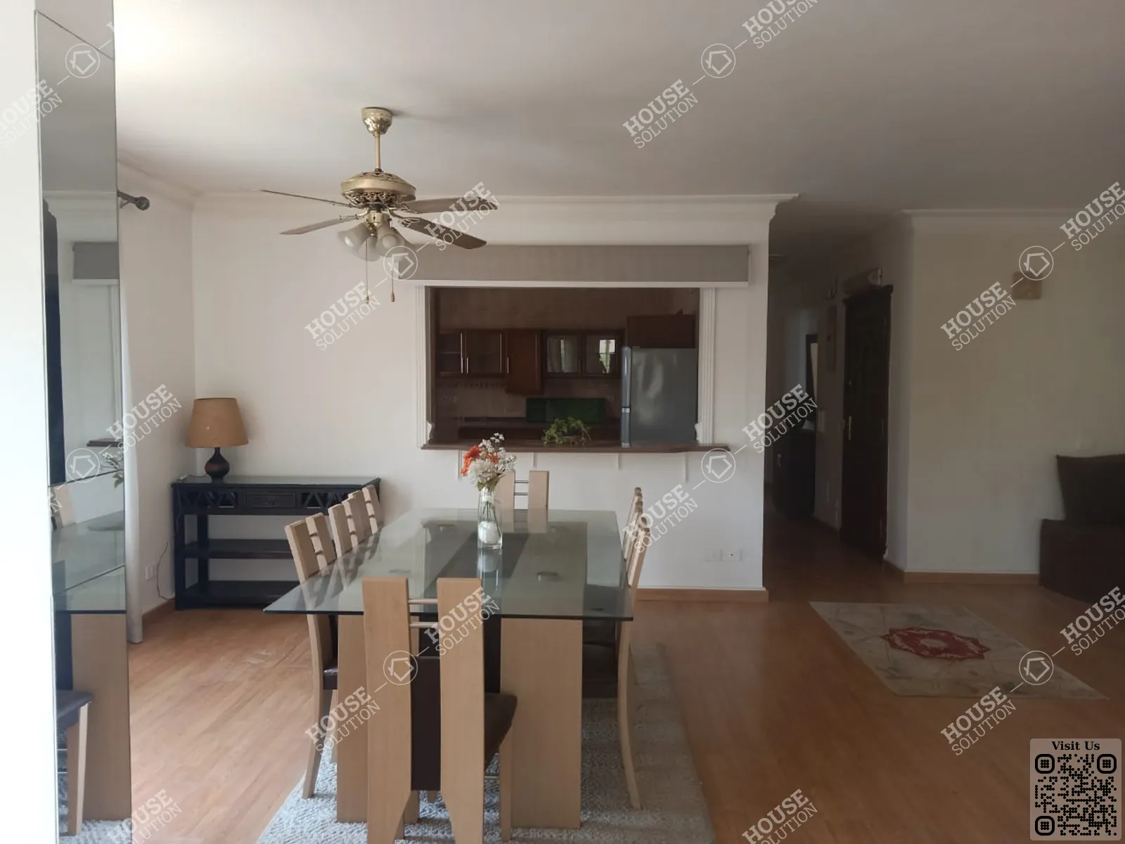 غرفة العشاء @ شقق للإيجار في المعادي دجله المعادي مساحة: 180 م² تتكون من 3 غرفة 2 حمام مفروش مودرن 5 نجوم #4432-2