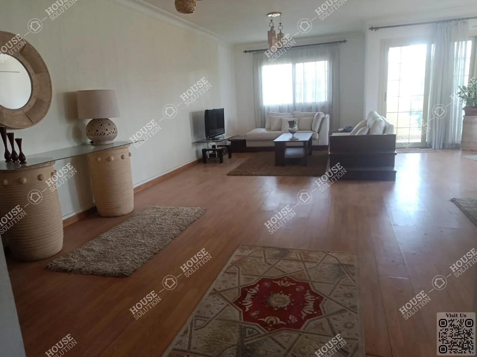 غرفة الاستقبال @ شقق للإيجار في المعادي دجله المعادي مساحة: 180 م² تتكون من 3 غرفة 2 حمام مفروش مودرن 5 نجوم #4432-1