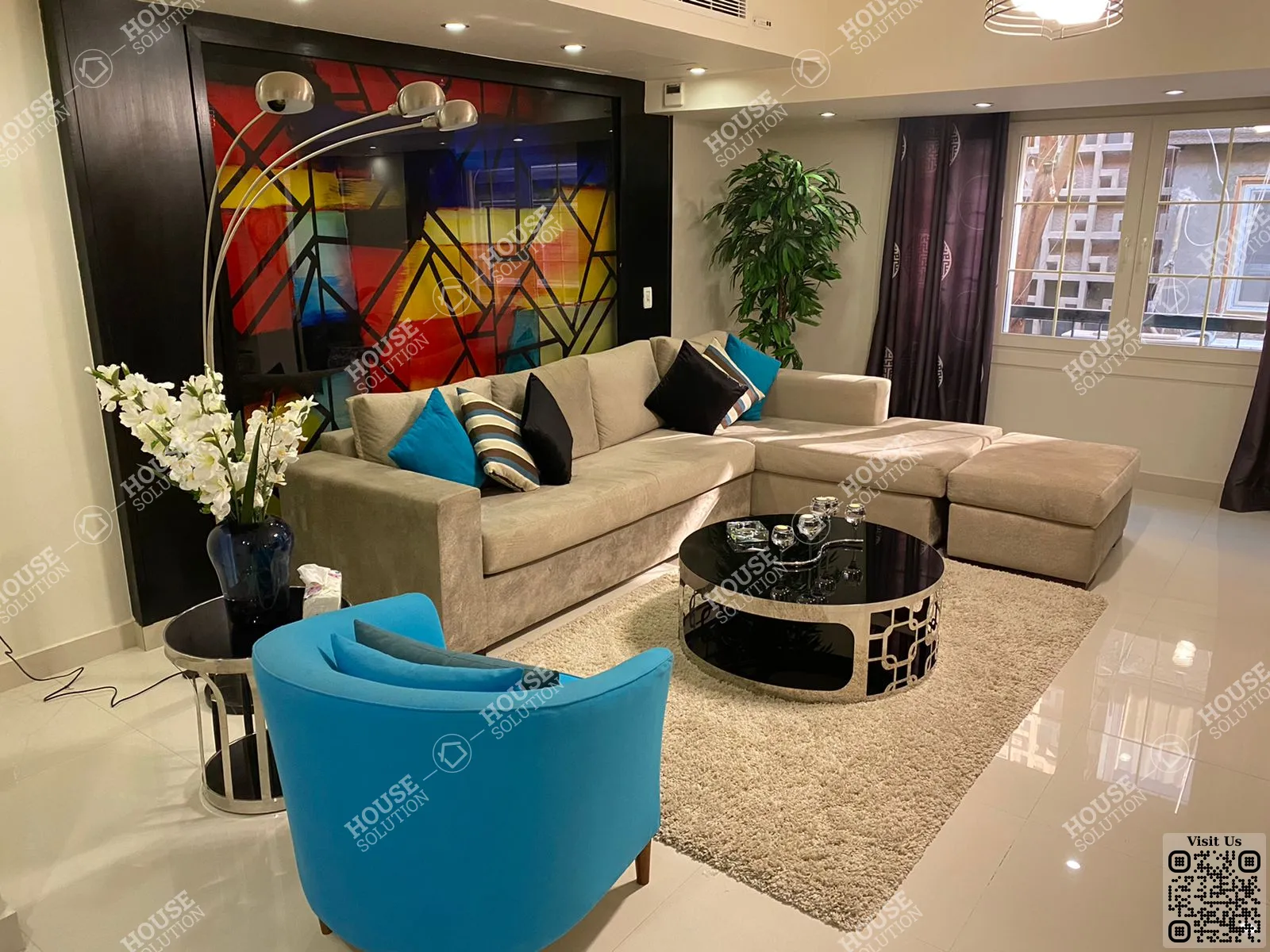 RECEPTION  @ Apartments For Rent In Maadi Maadi Sarayat Area: 150 m² consists of 3 Bedrooms 2 Bathrooms Modern furnished 5 stars #4505-0