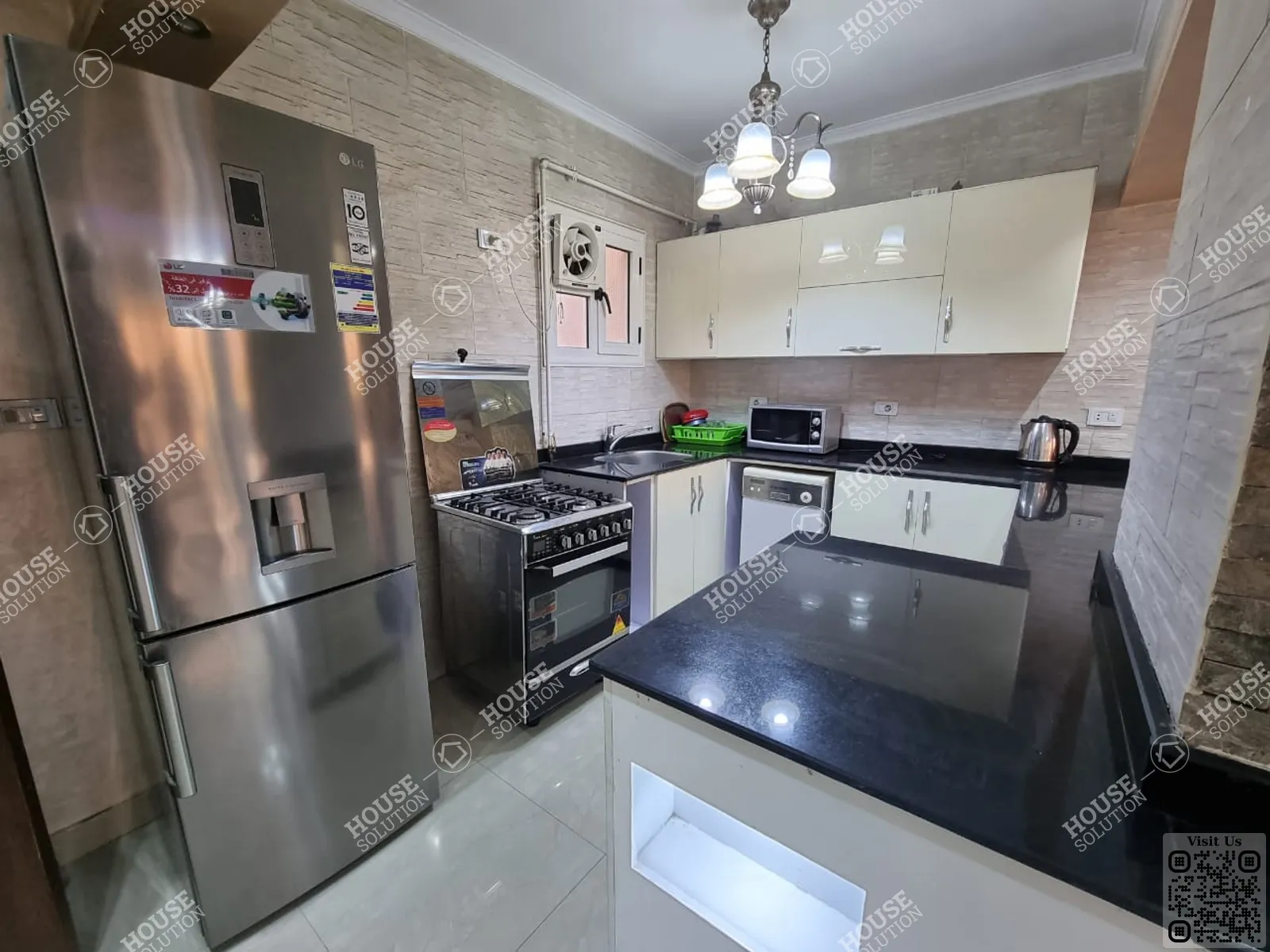 مطبخ @ شقق للإيجار في المعادي دجله المعادي مساحة: 100 م² تتكون من 2 غرفة 2 حمام مفروش مودرن 4 نجوم #4506-1