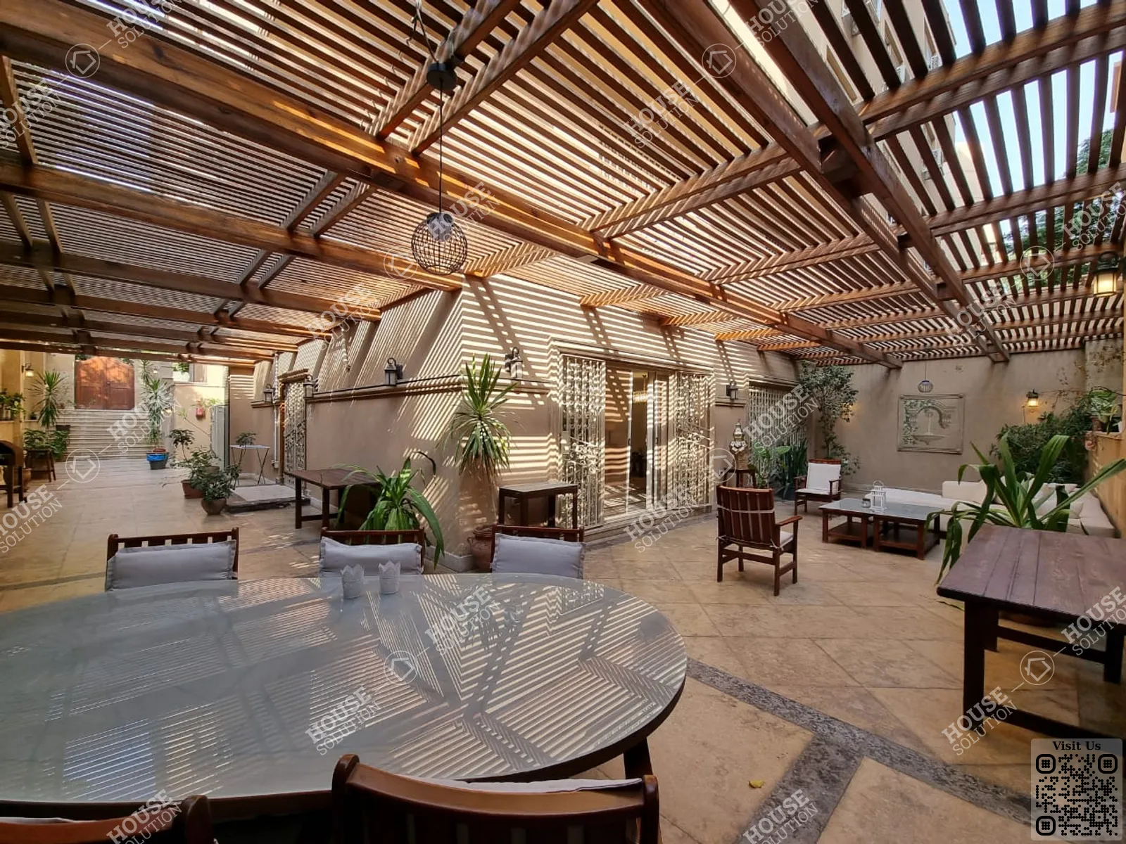 TERRACE  @ Ground Floors For Rent In Maadi Maadi Sarayat Area: 500 m² consists of 5 Bedrooms 5 Bathrooms Modern furnished 5 stars #4542-0