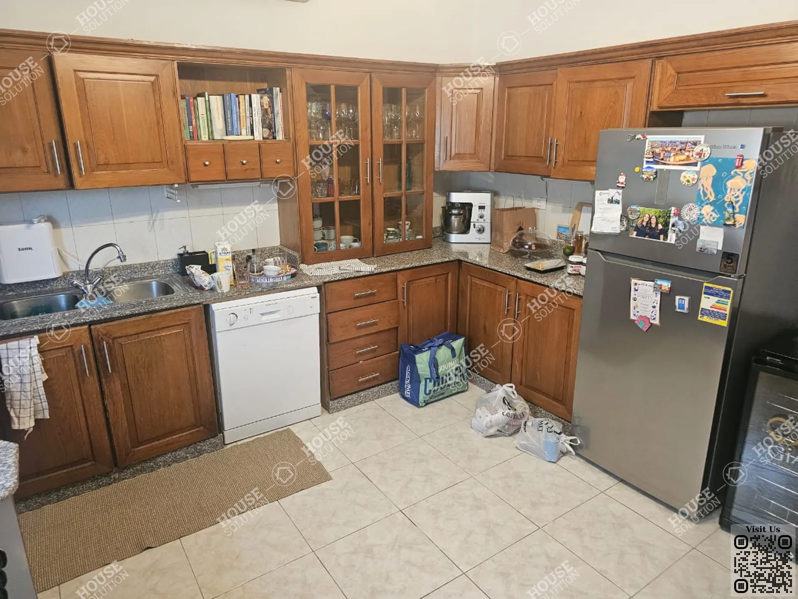 KITCHEN  @ Apartments For Rent In Maadi Maadi Sarayat Area: 300 m² consists of 4 Bedrooms 3 Bathrooms Furnished 5 stars #4552-1