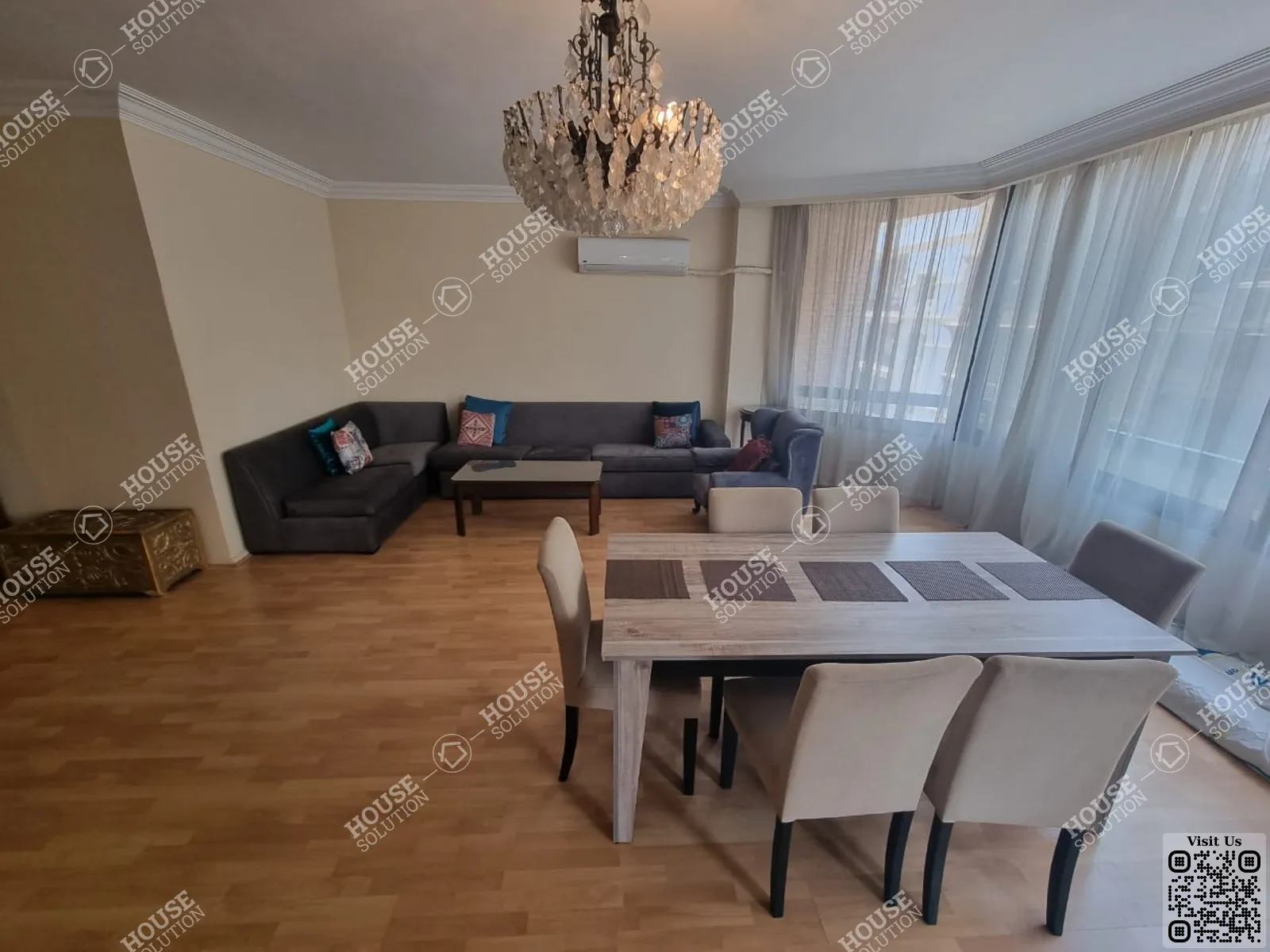 غرفة الاستقبال @ شقق للإيجار في المعادي سرايات المعادي مساحة: 320 م² تتكون من 4 غرفة 3 حمام مفروش مودرن 5 نجوم #4577-2