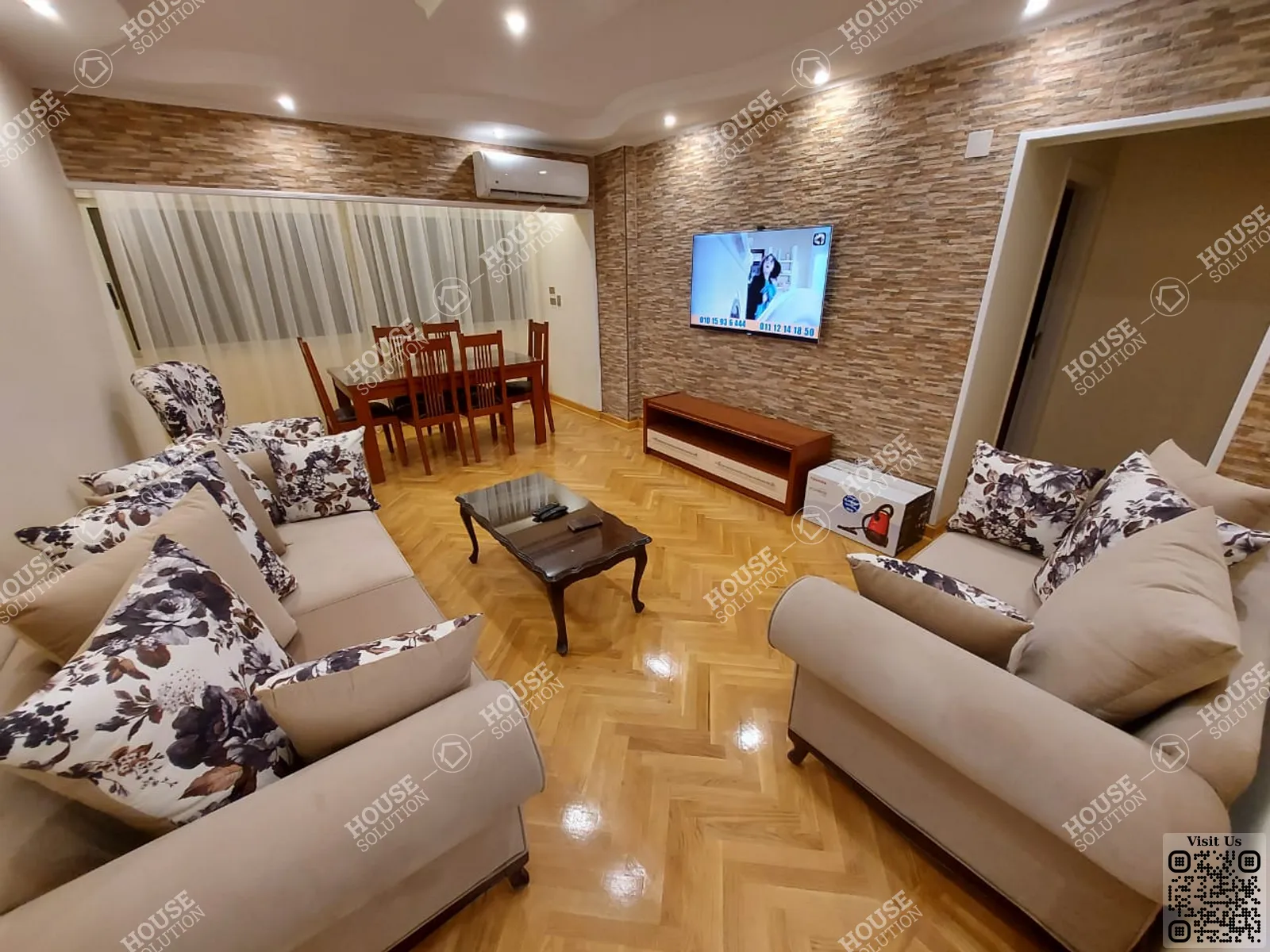 غرفة الاستقبال	 @ شقق للإيجار في المعادي دجله المعادي مساحة: 100 م² تتكون من 2 غرفة 1 حمام مفروش مودرن 5 نجوم #4730-0