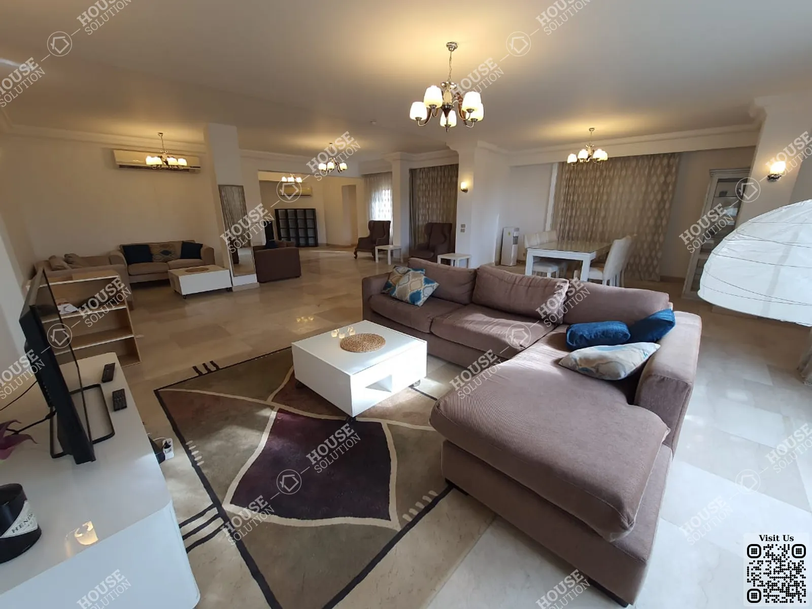 غرفة الاستقبال @ رووف للإيجار في المعادي سرايات المعادي مساحة: 500 م² تتكون من 4 غرفة 5 حمام مفروش مودرن 5 نجوم #4781-0