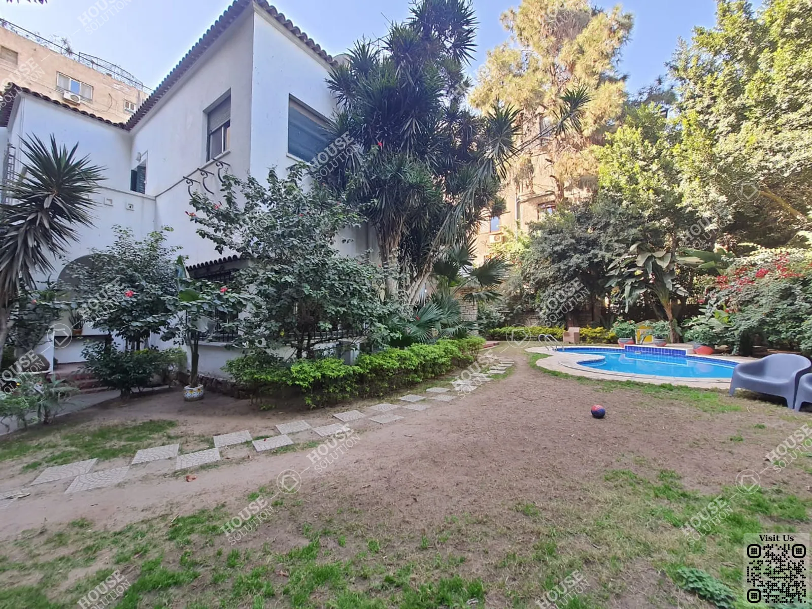 حوض سباحة خاص @ فيلات للإيجار في المعادي سرايات المعادي مساحة: 1050 م² تتكون من 4 غرفة 4 حمام نصف مفروش 5 نجوم #4853-0