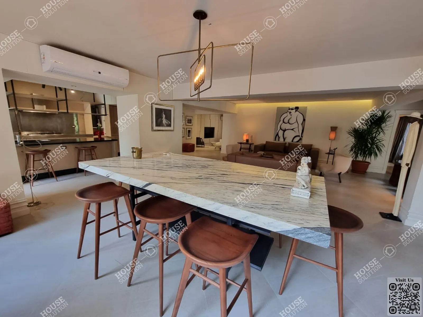 DINING AREA @ Duplexes For Rent In Maadi Maadi Degla Area: 300 m² consists of 3 Bedrooms 2 Bathrooms Modern furnished 5 stars #4864-1