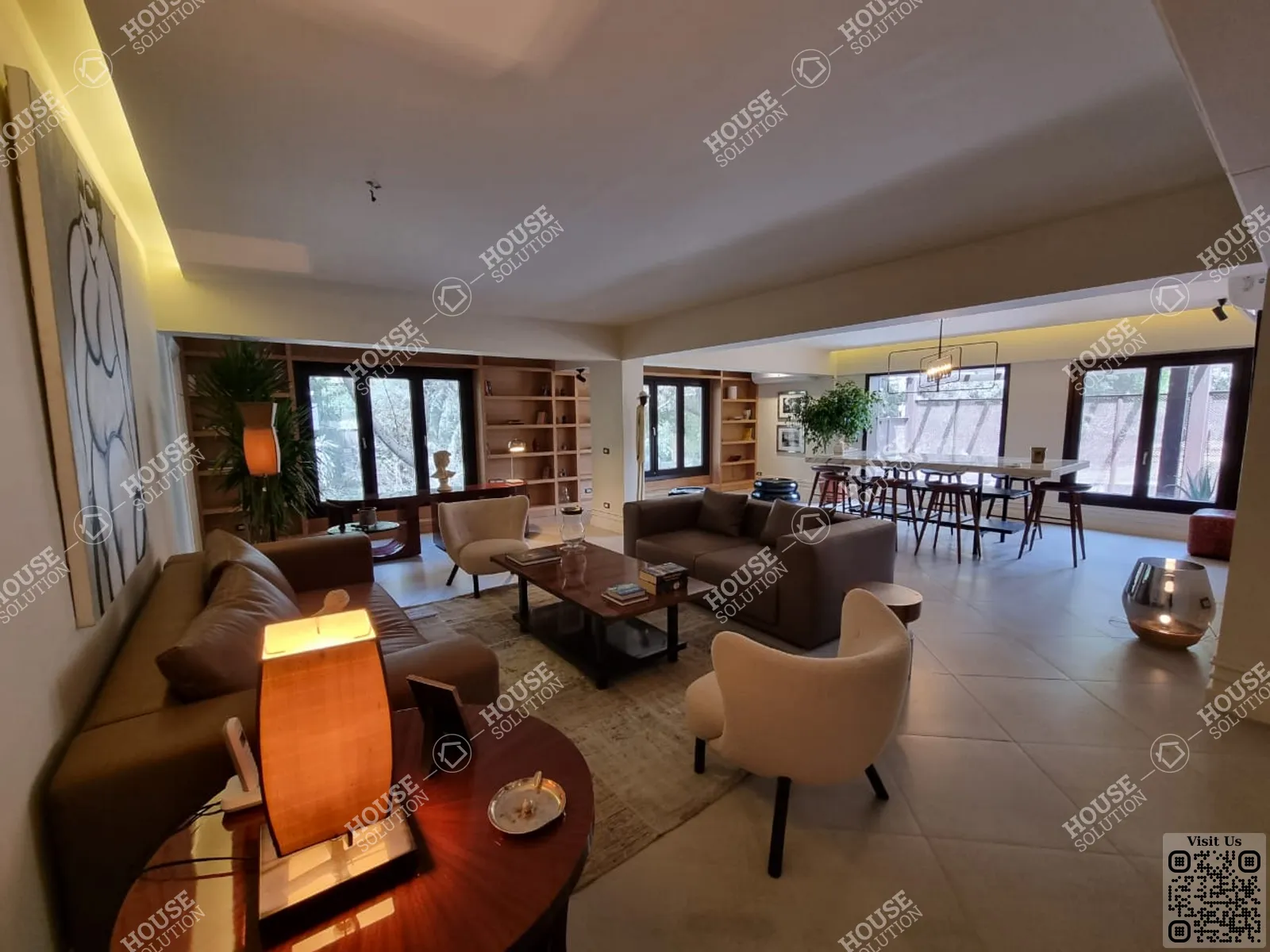 RECEPTION  @ Duplexes For Rent In Maadi Maadi Degla Area: 300 m² consists of 3 Bedrooms 2 Bathrooms Modern furnished 5 stars #4864-0