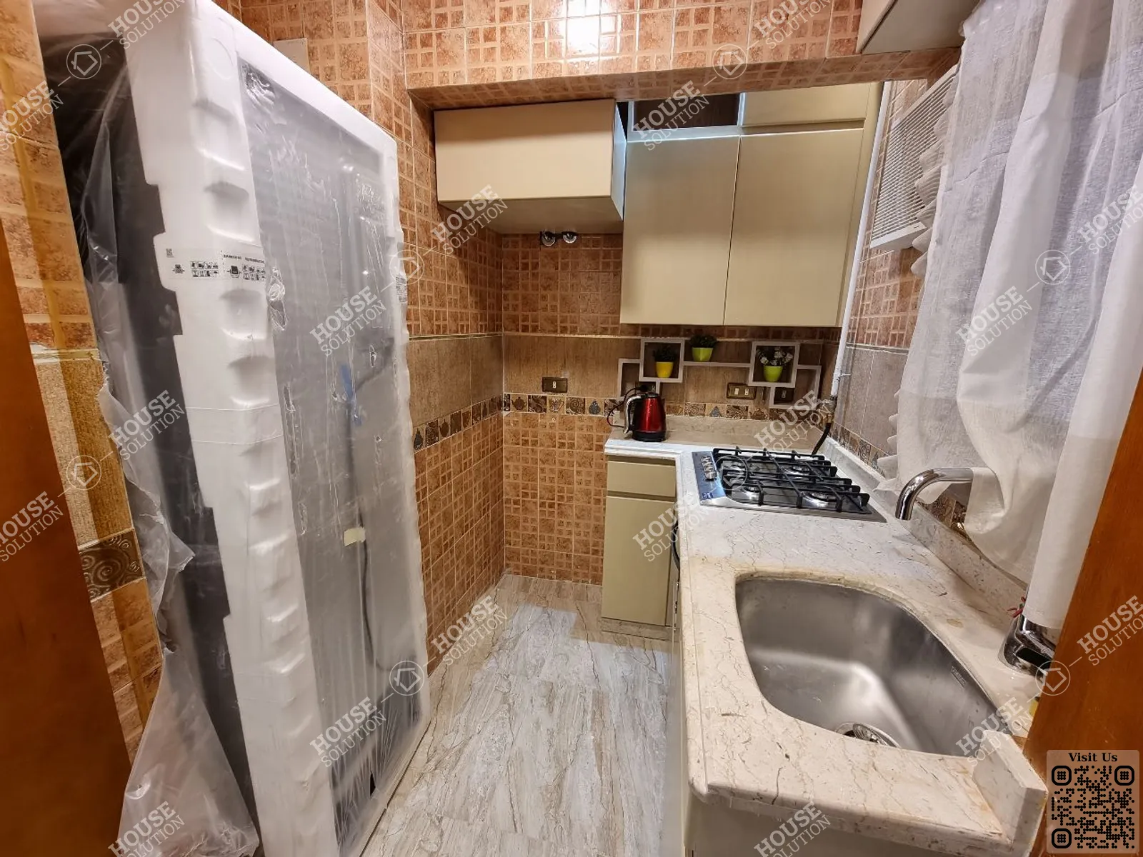 KITCHEN  @ Studios For Rent In Maadi Maadi Sarayat Area: 70 m² consists of 1 Bedrooms 1 Bathrooms Modern furnished 5 stars #4882-1