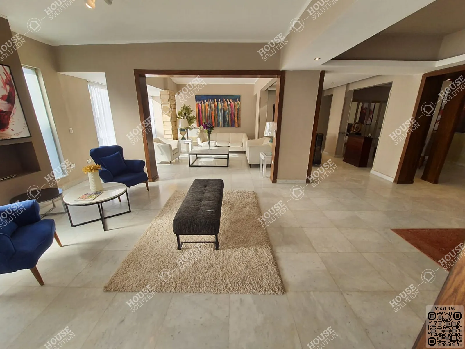 RECEPTION  @ Apartments For Rent In Maadi Maadi Degla Area: 250 m² consists of 3 Bedrooms 4 Bathrooms Modern furnished 5 stars #4892-1