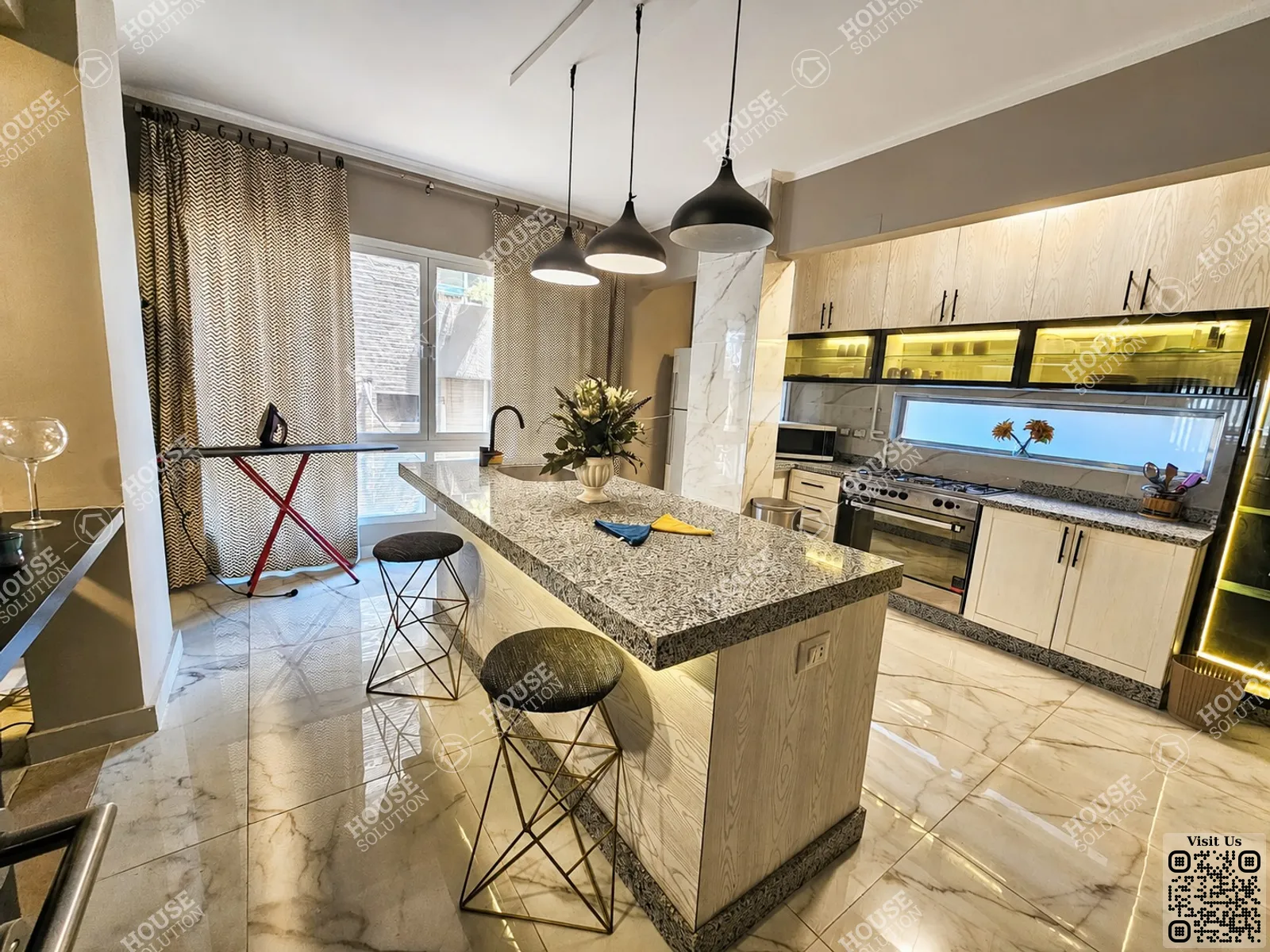 KITCHEN  @ Apartments For Rent In Maadi Maadi Degla Area: 250 m² consists of 4 Bedrooms 4 Bathrooms Modern furnished 5 stars #4892-2