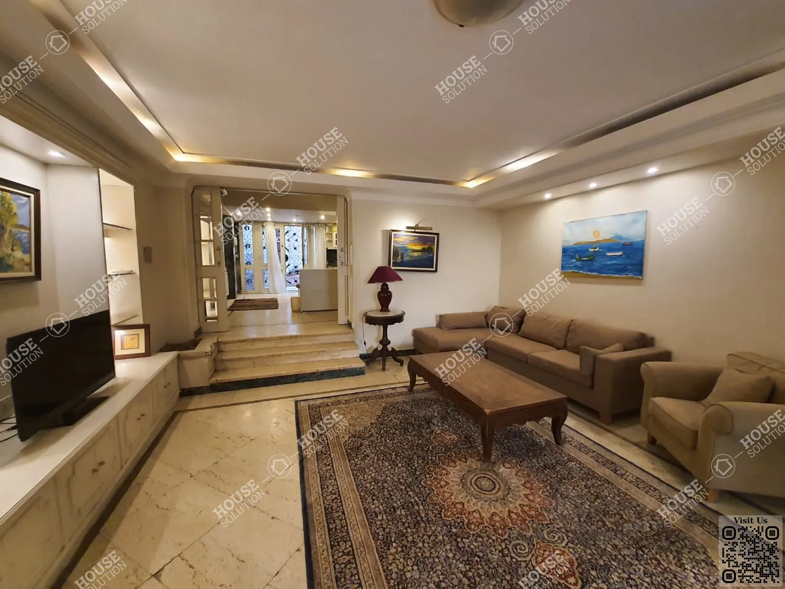 RECEPTION  @ Ground Floors For Rent In Maadi Maadi Sarayat Area: 200 m² consists of 3 Bedrooms 2 Bathrooms Furnished 5 stars #4927-1