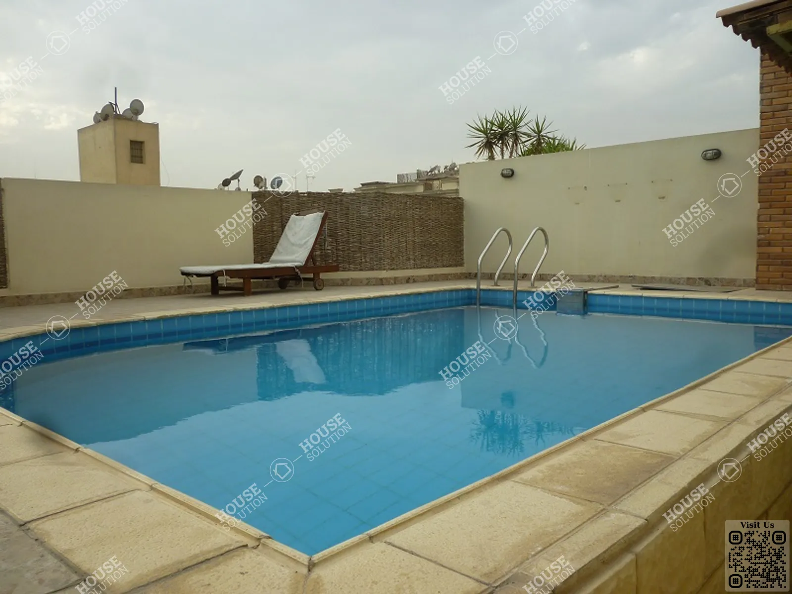 حوض سباحة خاص @ رووف للإيجار في المعادي سرايات المعادي مساحة: 420 م² تتكون من 4 غرفة 6 حمام نصف مفروش 5 نجوم #4949-0