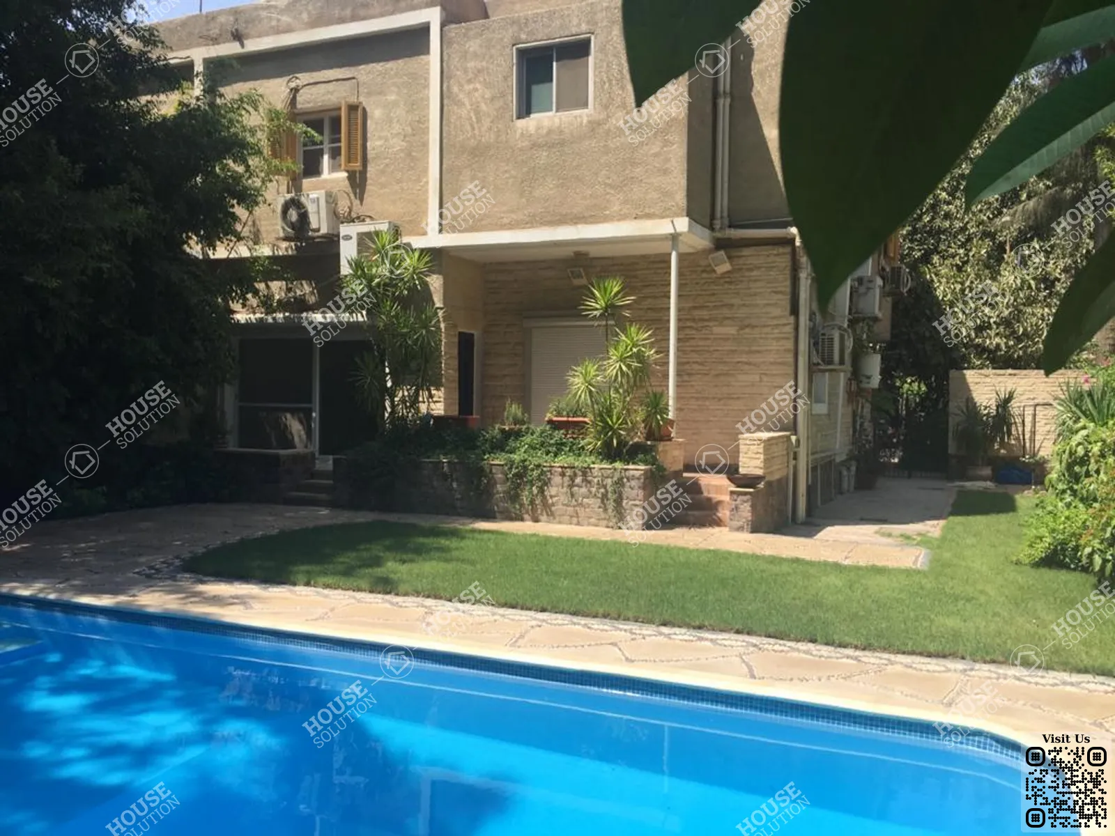 PRIVATE SWIMMING POOL  @ Villas For Rent In Maadi Maadi Degla Area: 600 m² consists of 4 Bedrooms 3 Bathrooms Semi furnished 5 stars #4963-0